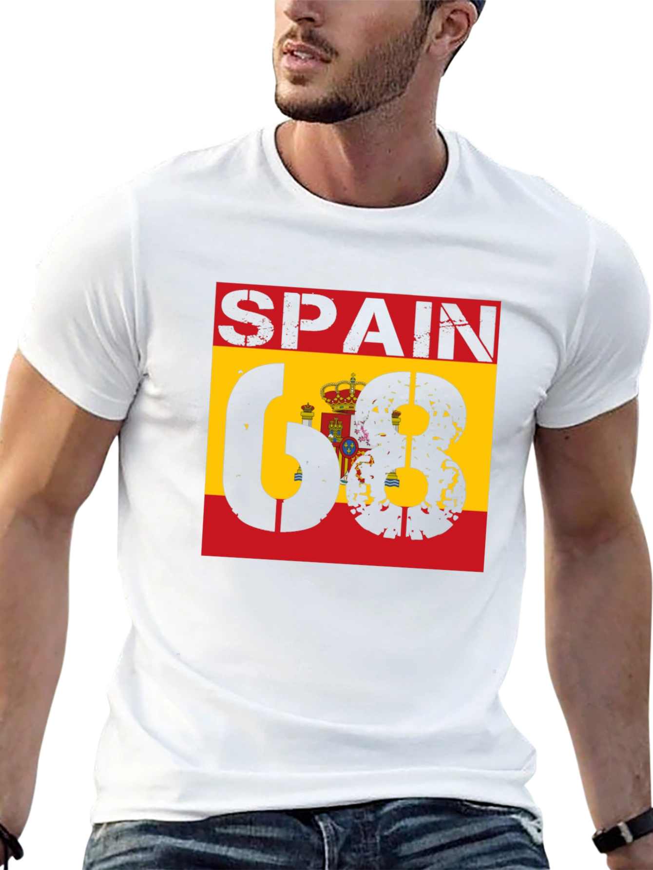 Spain 68 T-Shirt - Distressed Design