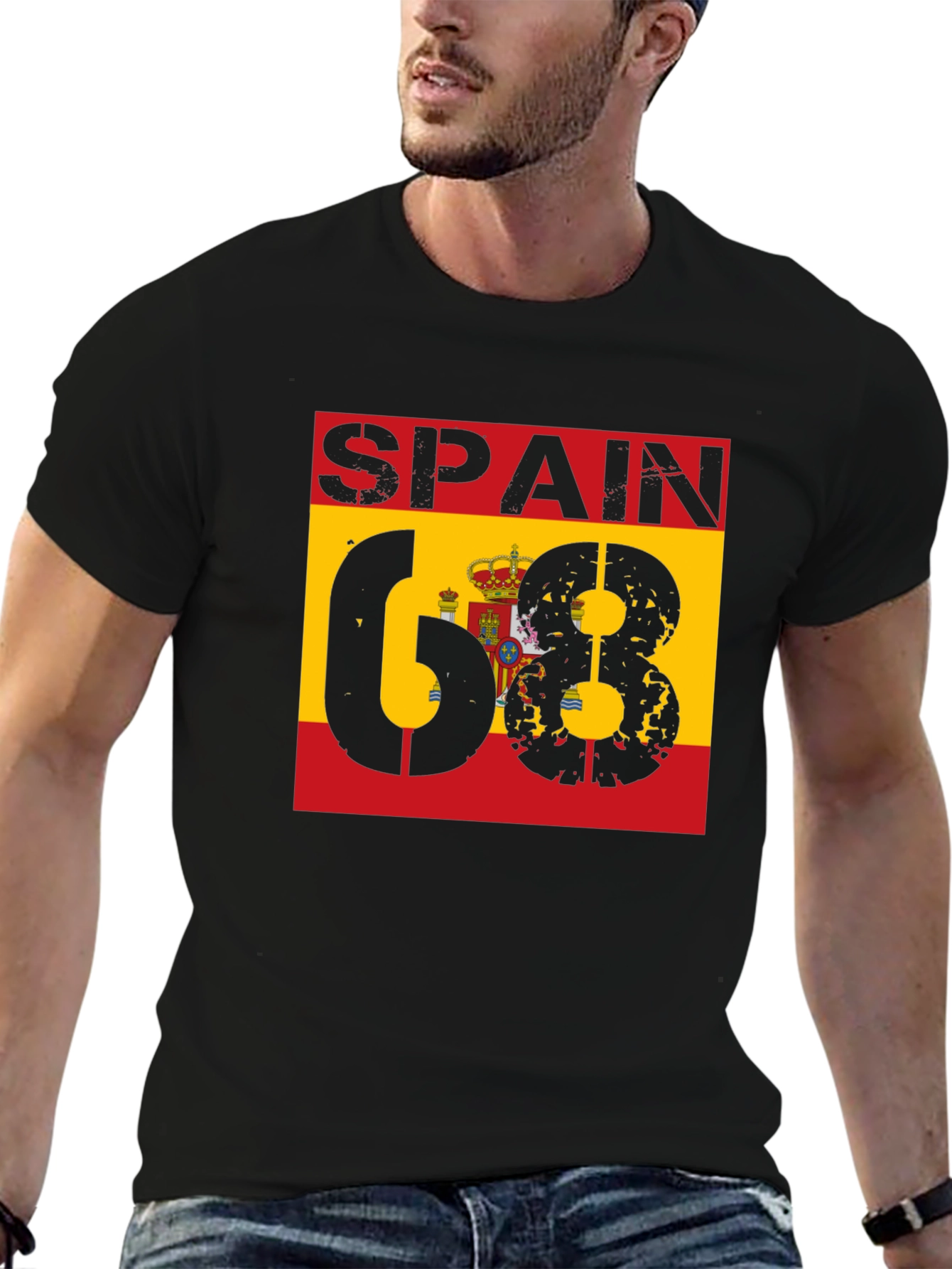 Spain 68 T-Shirt - Distressed Design