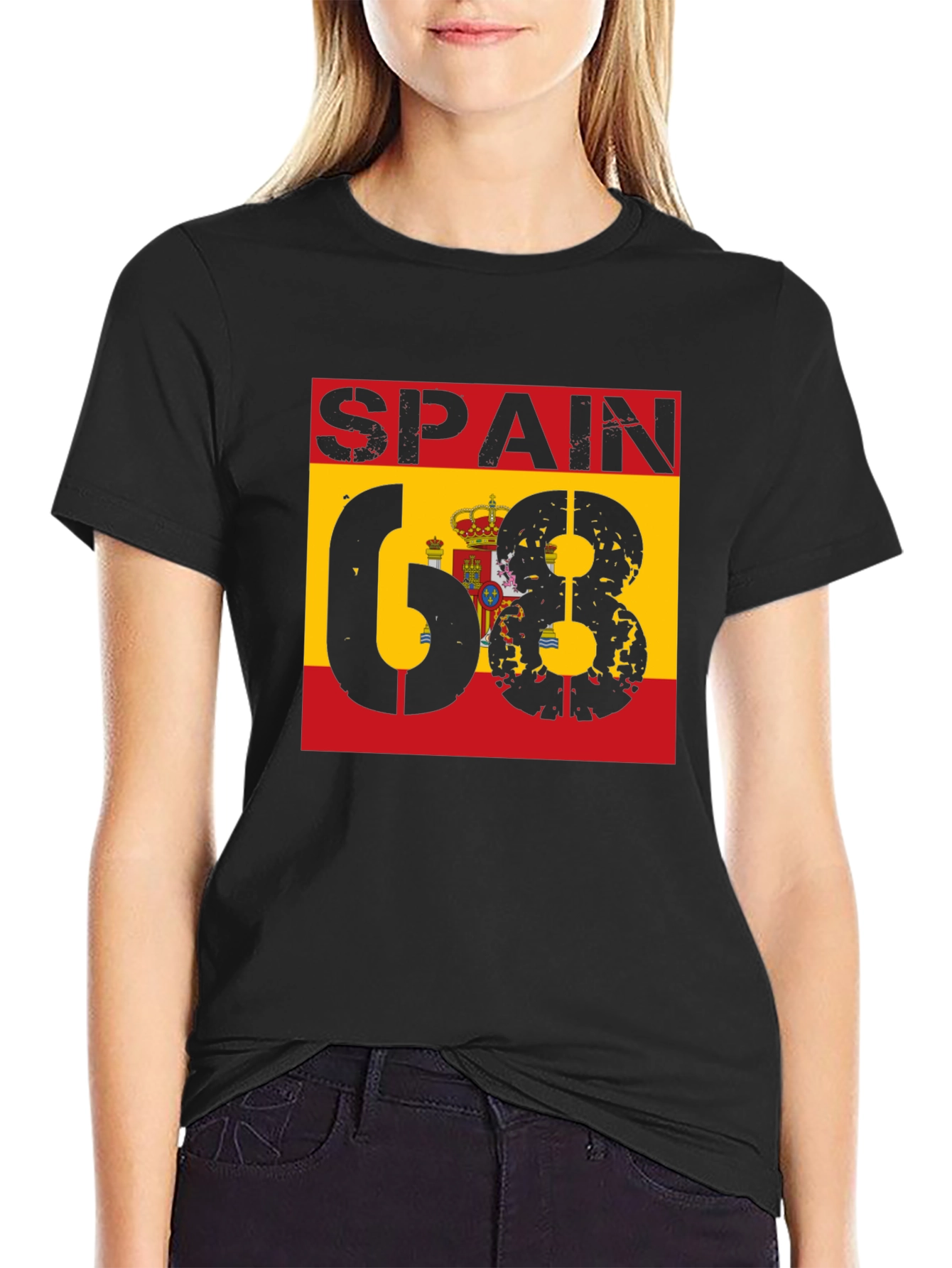 Spain 68 T-Shirt - Distressed Design