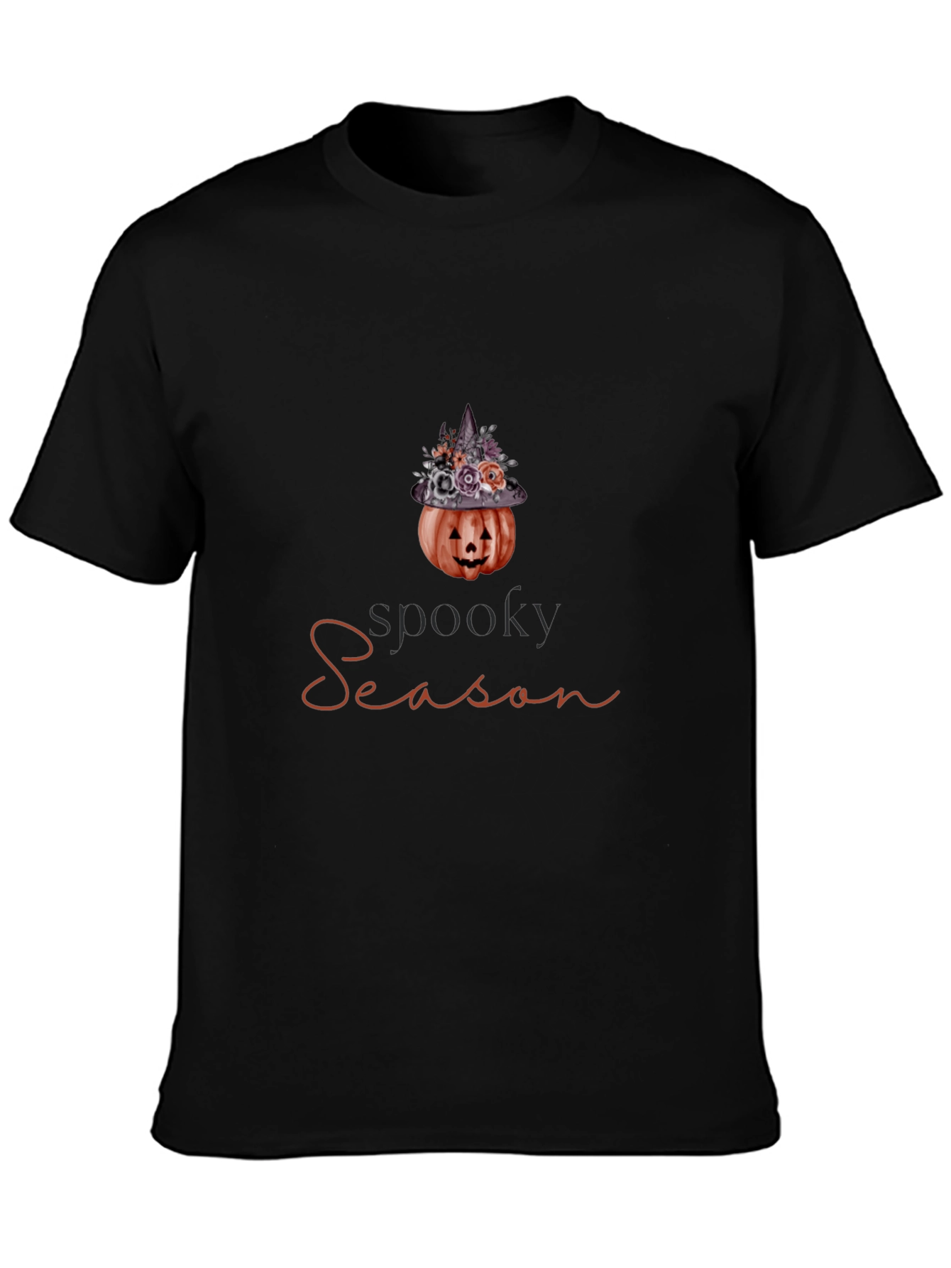 Spooky Season Pumpkin Witch Hat Graphic Tee
