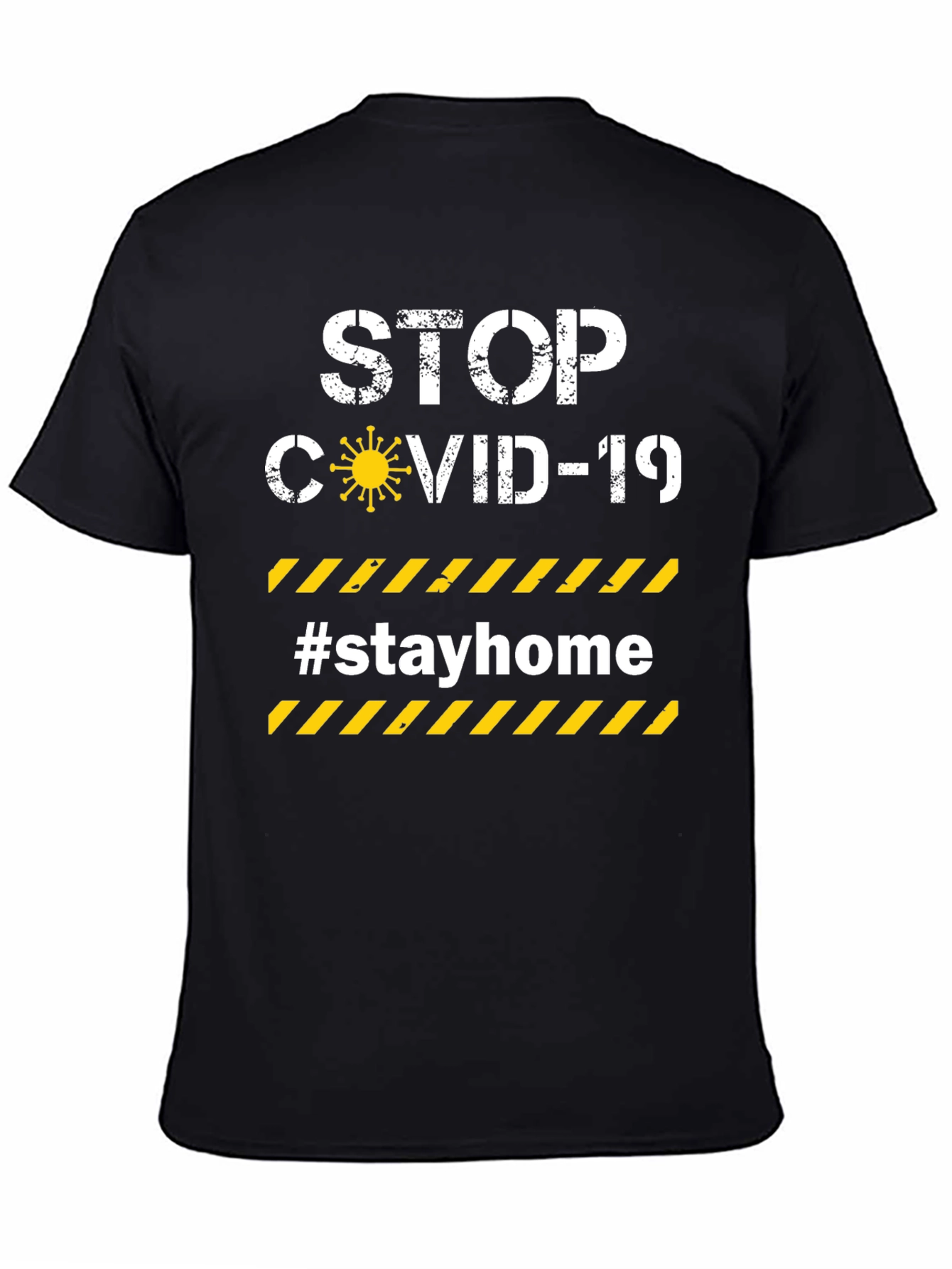Stop Covid-19 #Stayhome Graphic T-Shirt