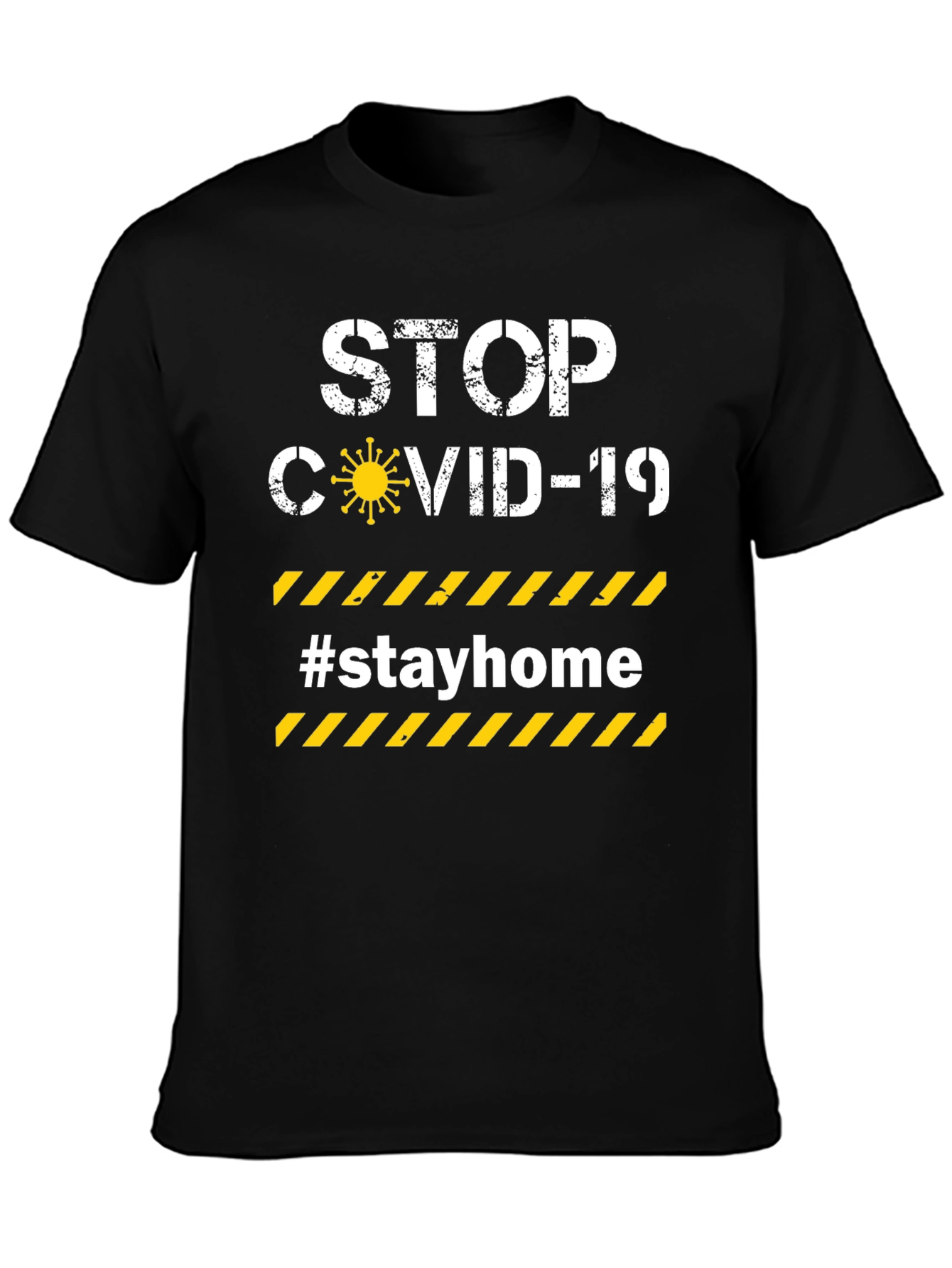 Stop Covid-19 #Stayhome Graphic T-Shirt