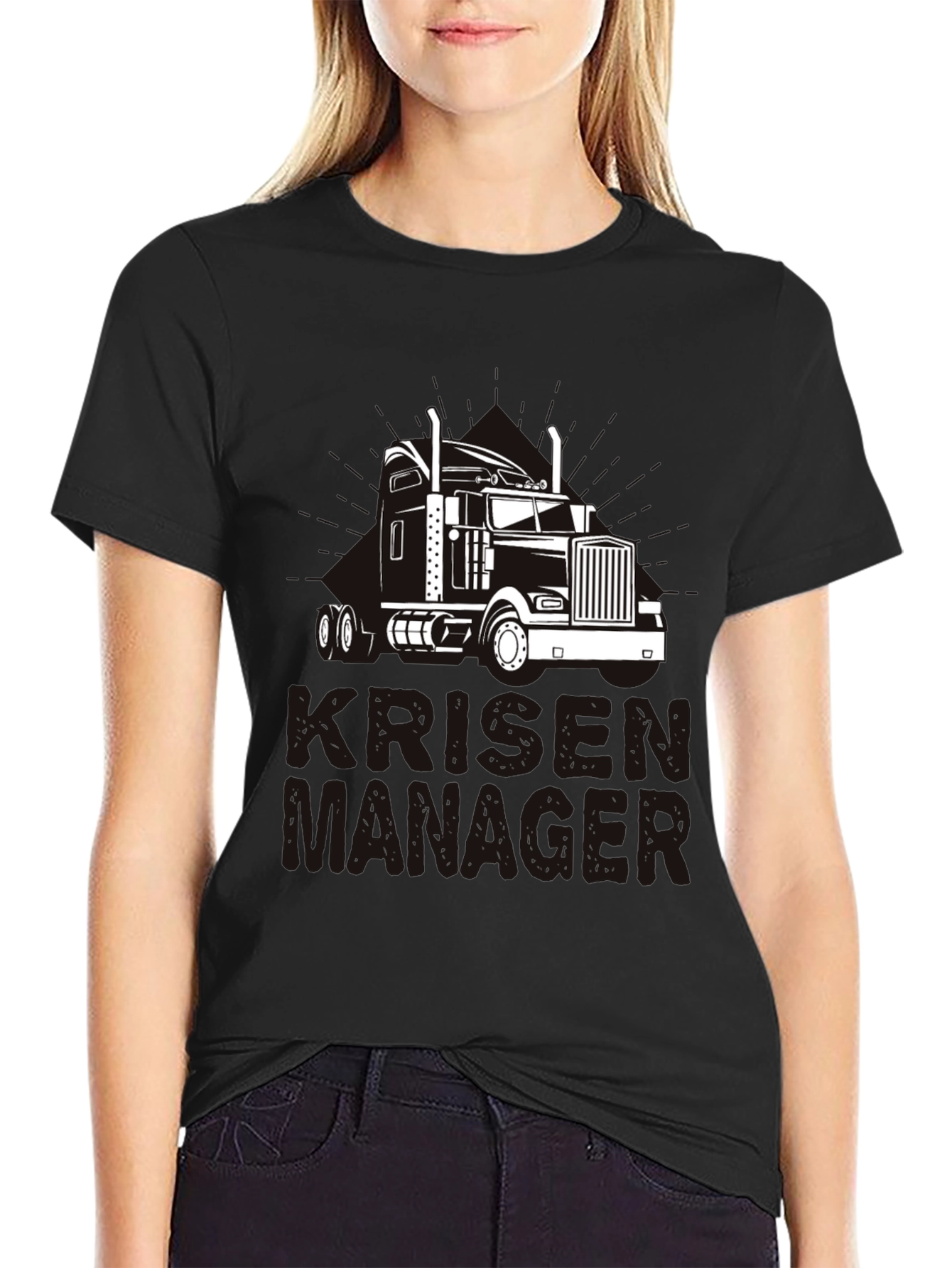 Trucker Crisis Manager Black T-Shirt
