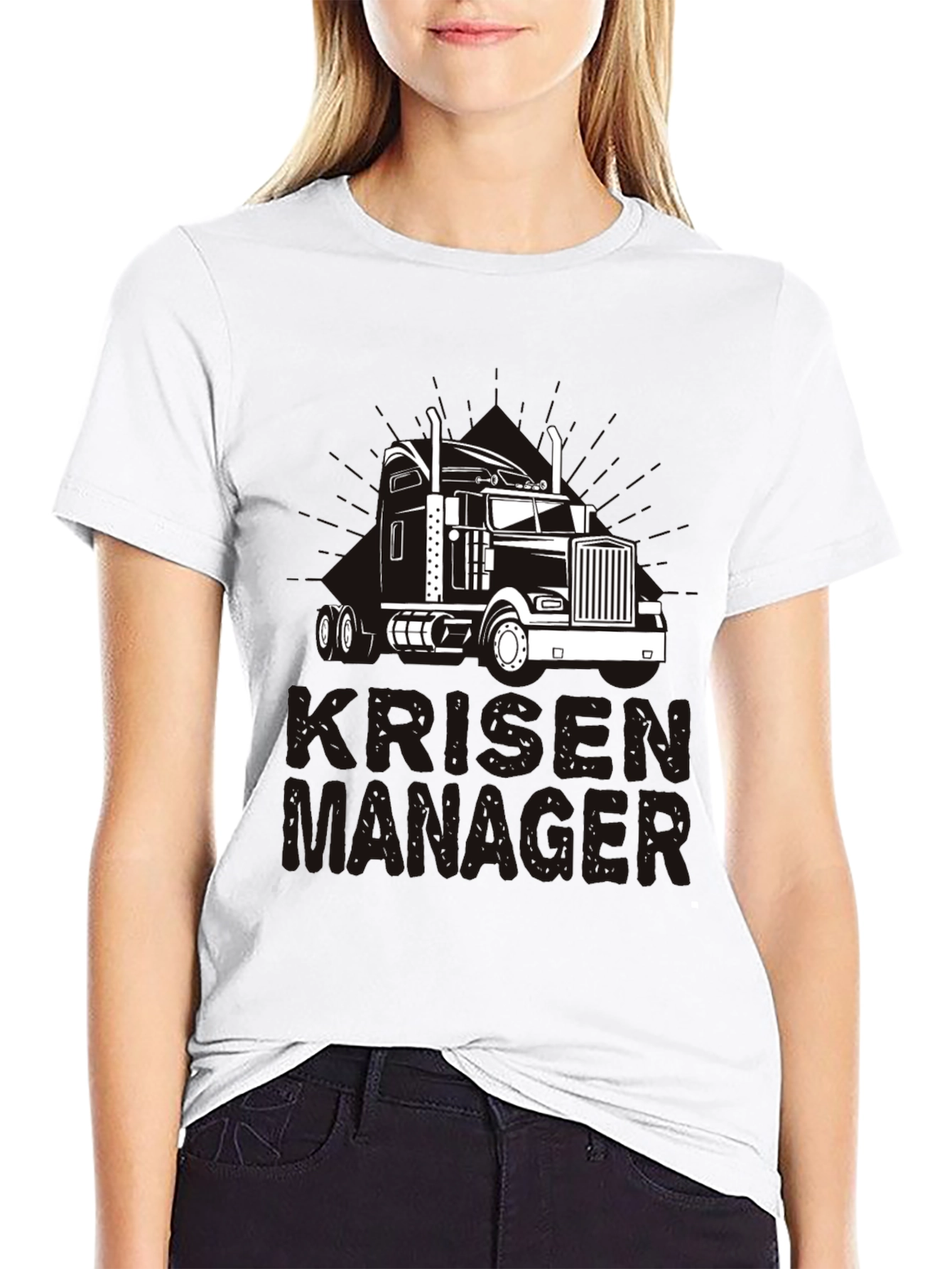 Trucker Crisis Manager Black T-Shirt