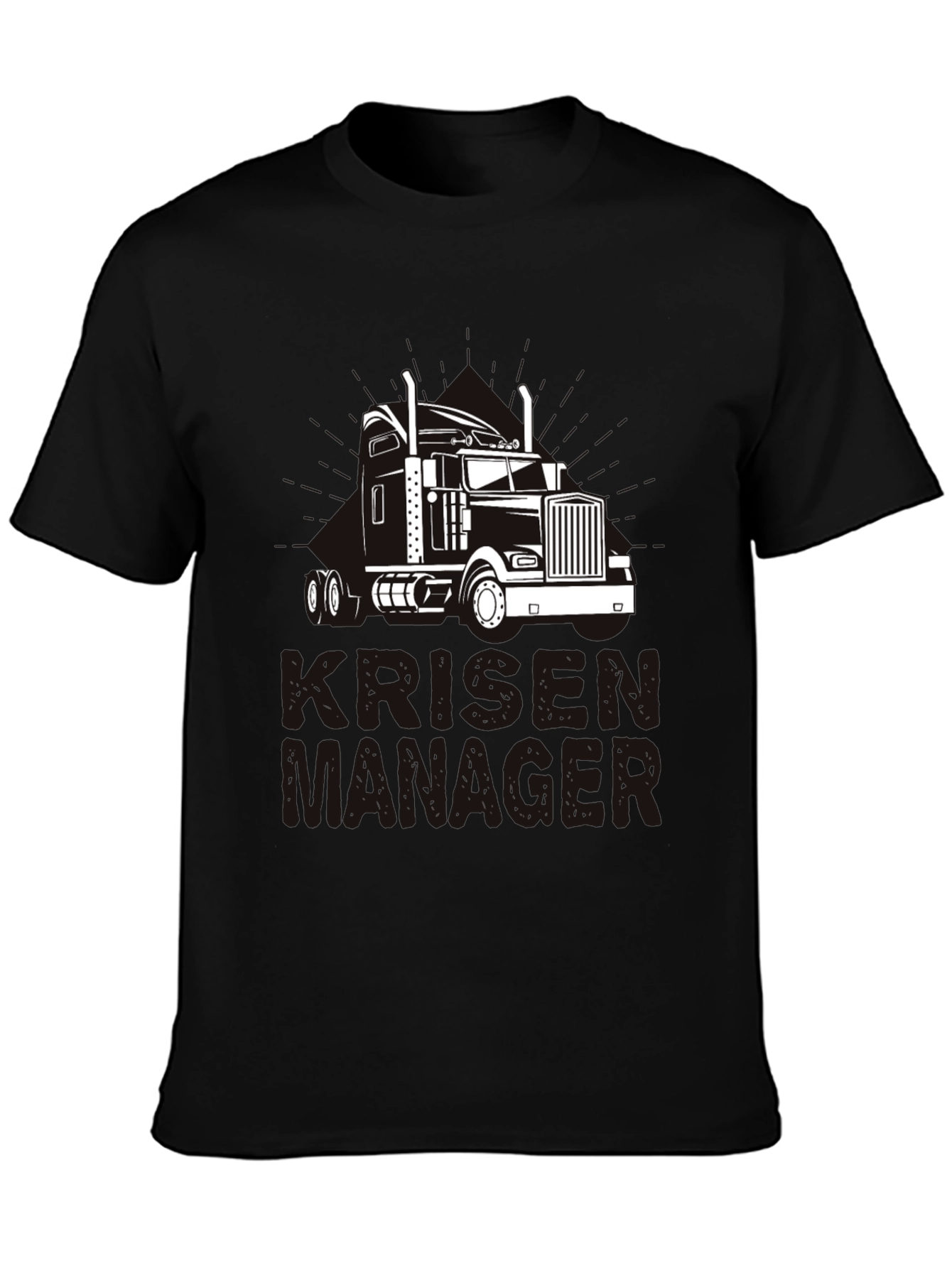 Trucker Crisis Manager Black T-Shirt