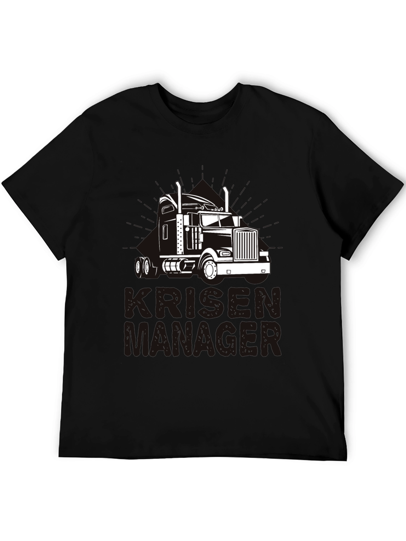 Trucker Crisis Manager Black T-Shirt