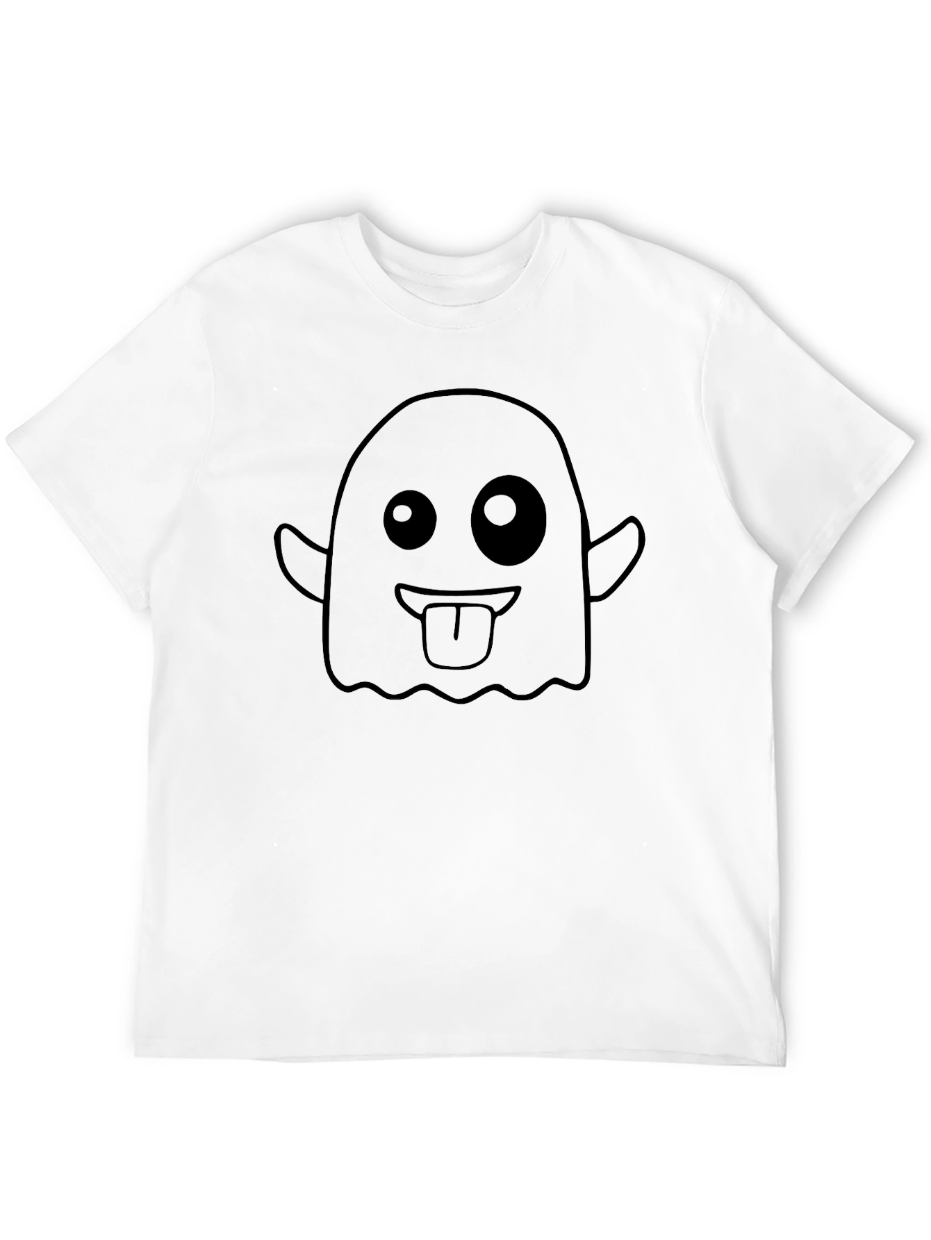 Funny Ghost Graphic T-Shirt - Black Cotton Tee
