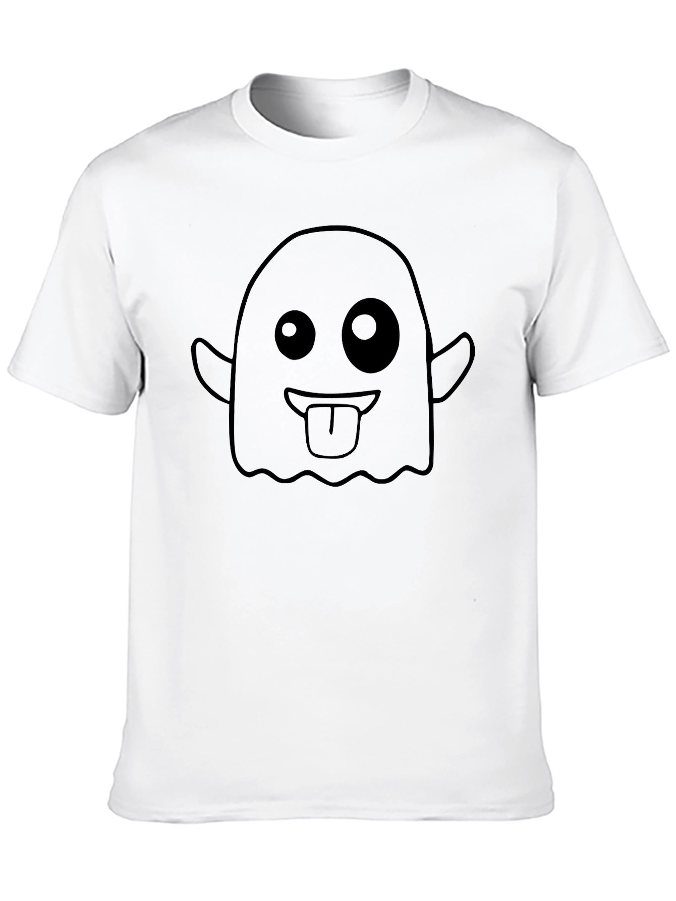 Funny Ghost Graphic T-Shirt - Black Cotton Tee