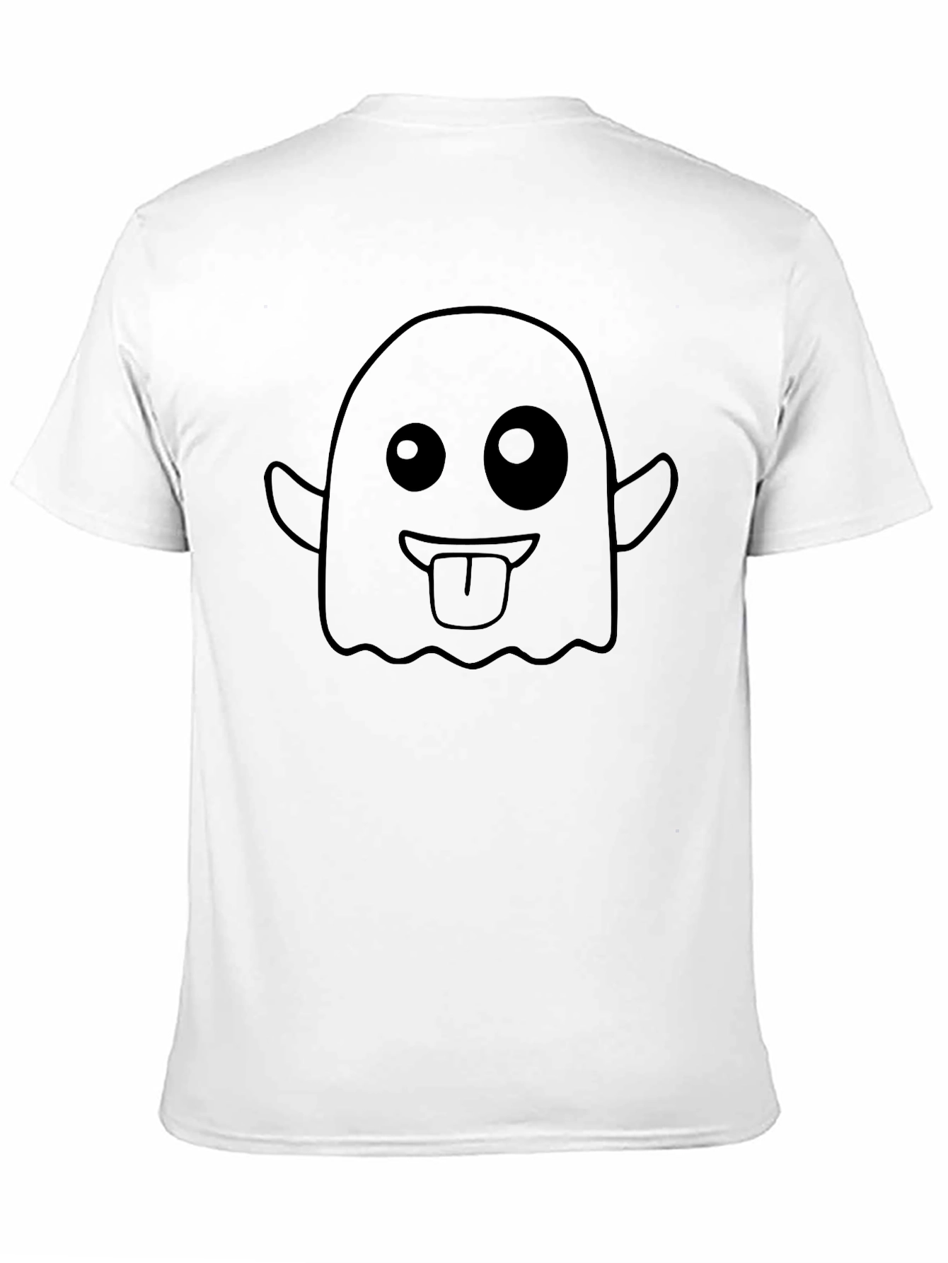Funny Ghost Graphic T-Shirt - Black Cotton Tee