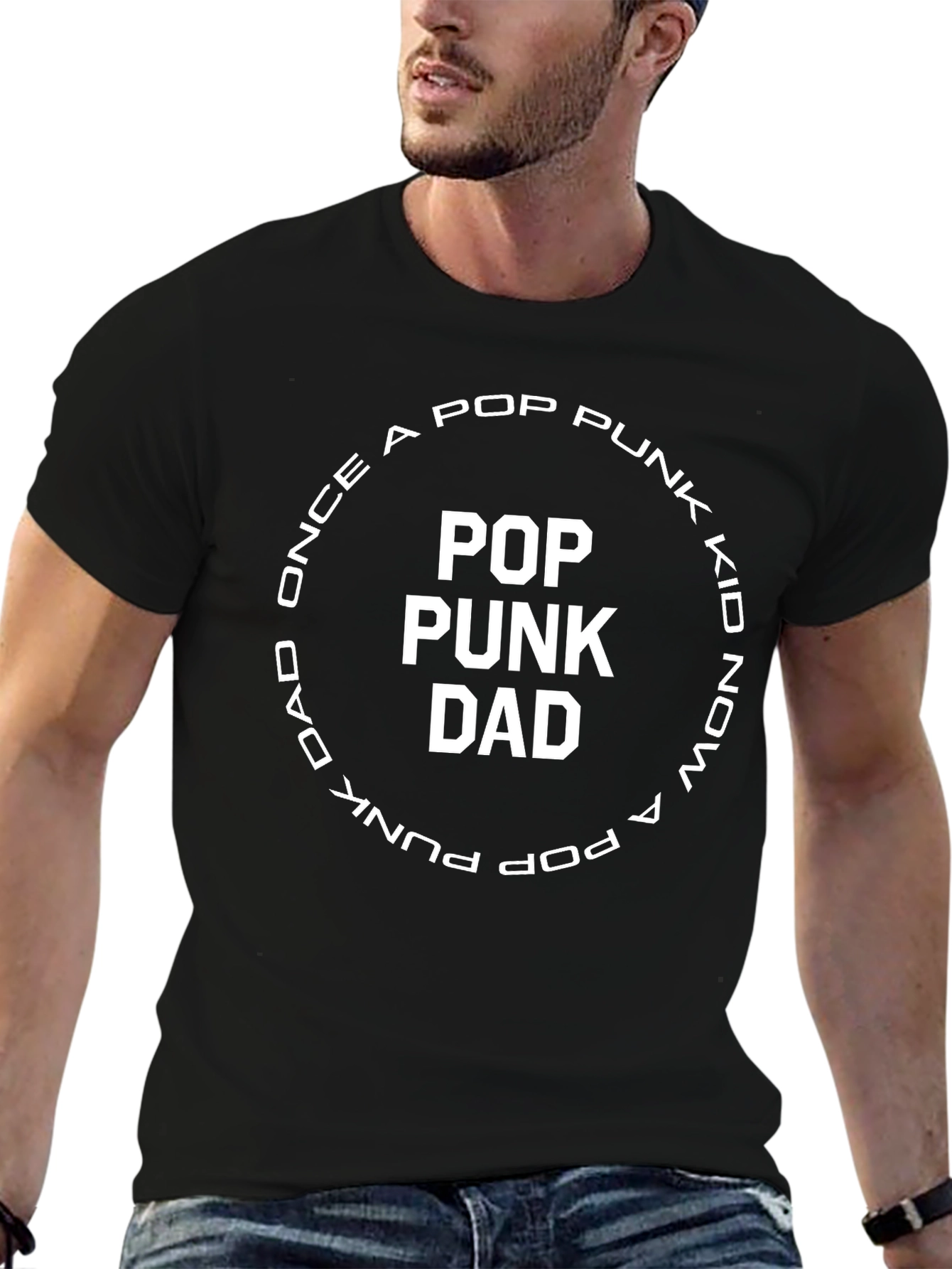 Pop Punk Dad T-Shirt - Black Cotton Tee