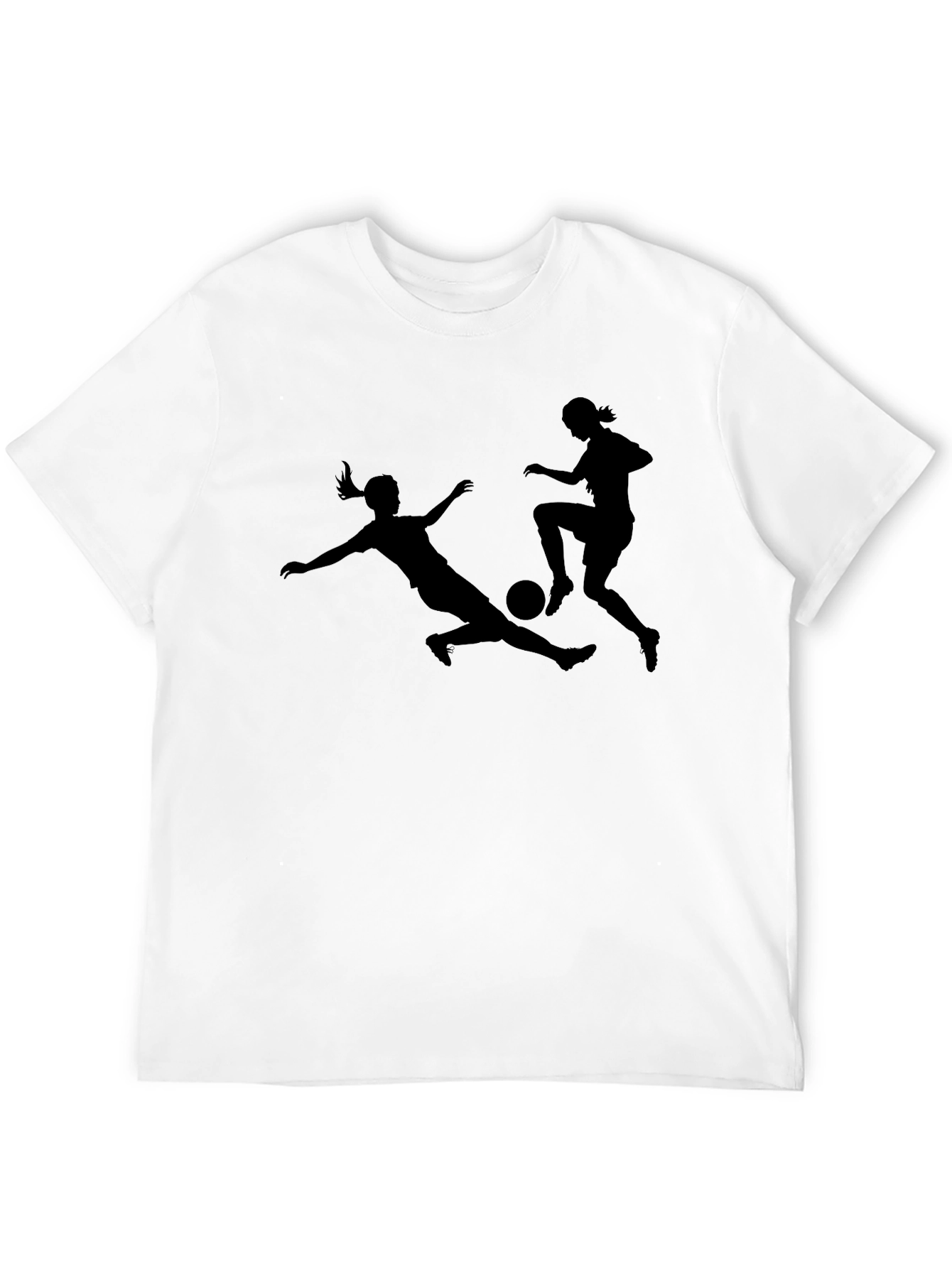Womens Soccer Black Graphic Tee