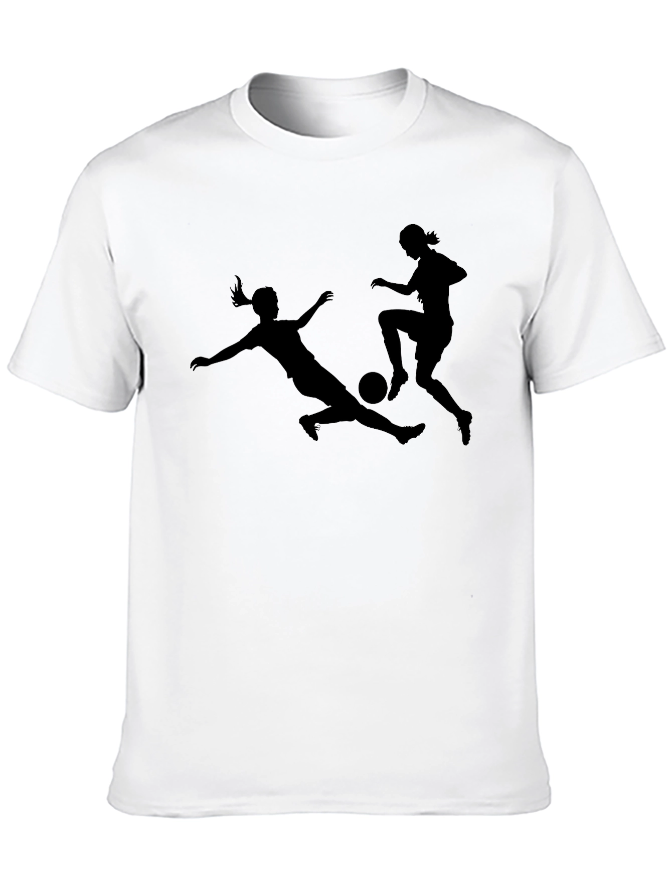 Womens Soccer Black Graphic Tee