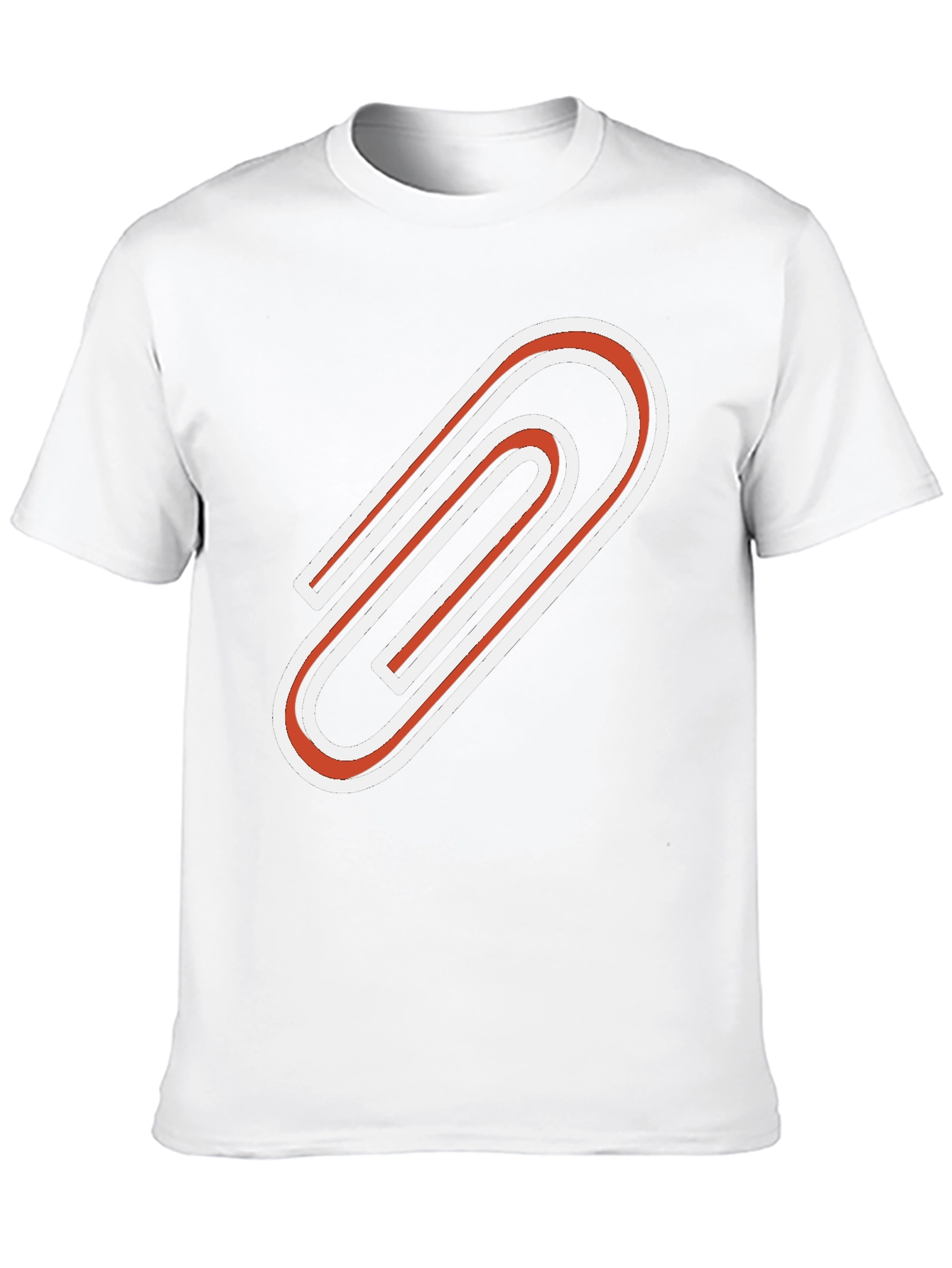 Statement Graphic Tee - Bold Paperclip Design