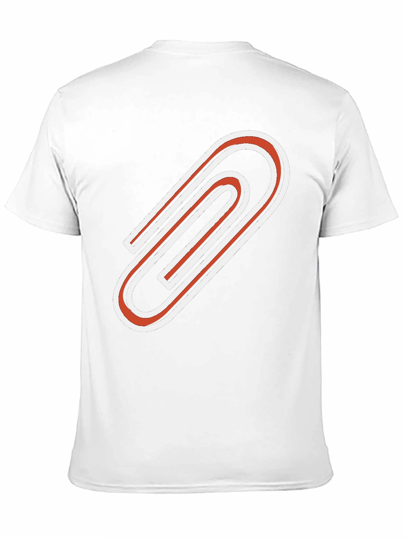 Statement Graphic Tee - Bold Paperclip Design