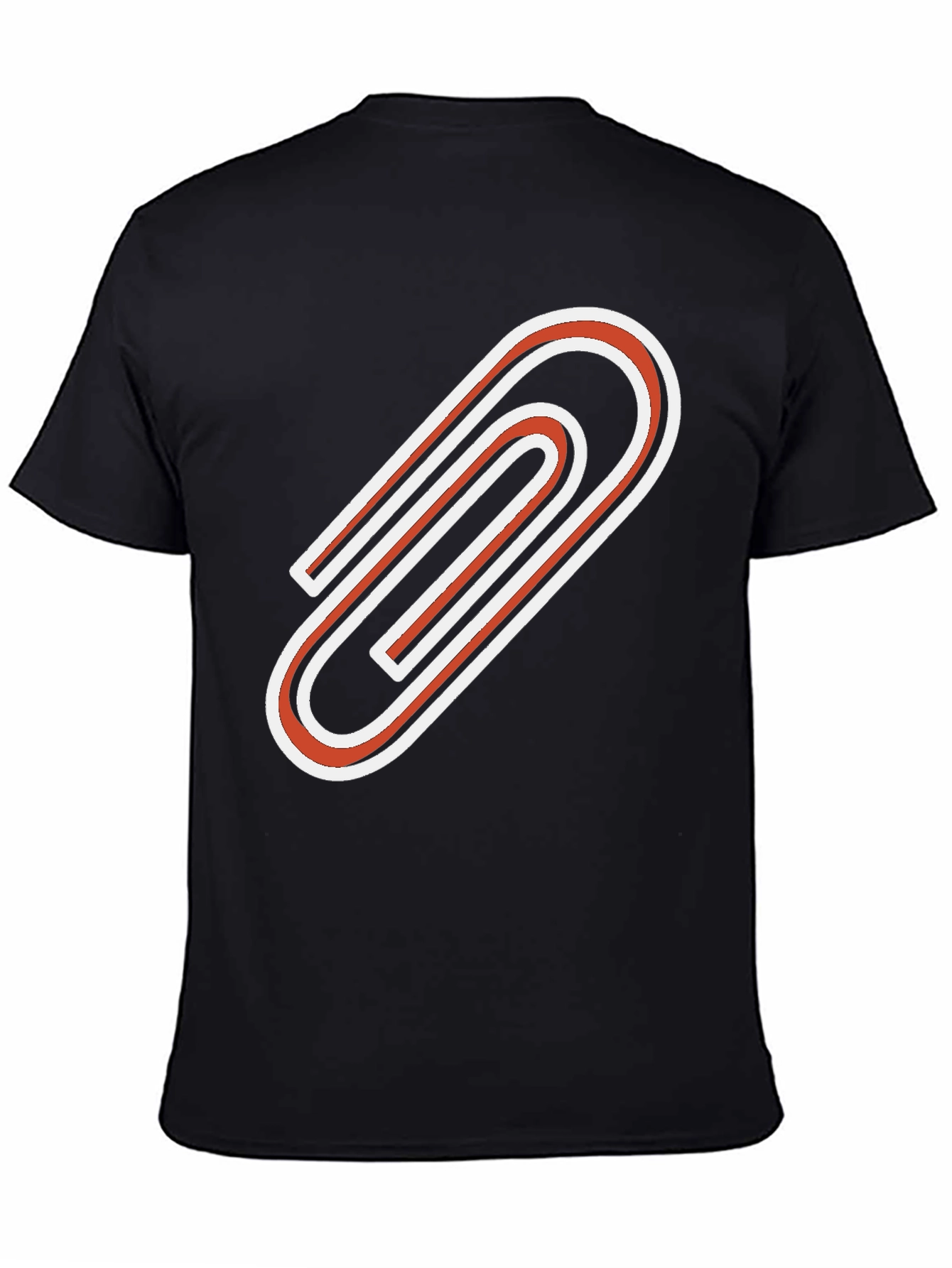 Statement Graphic Tee - Bold Paperclip Design