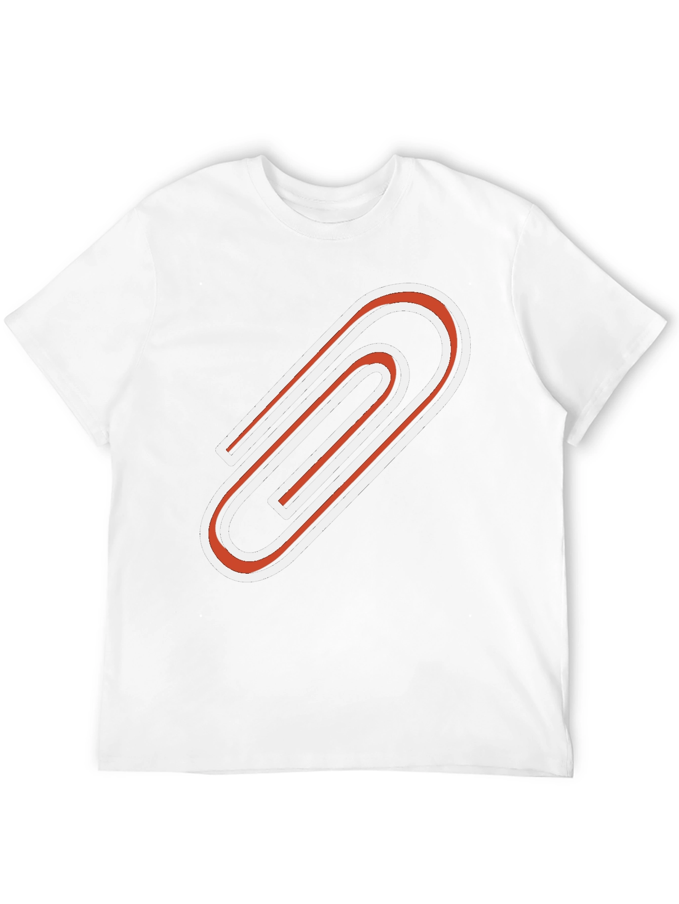Statement Graphic Tee - Bold Paperclip Design