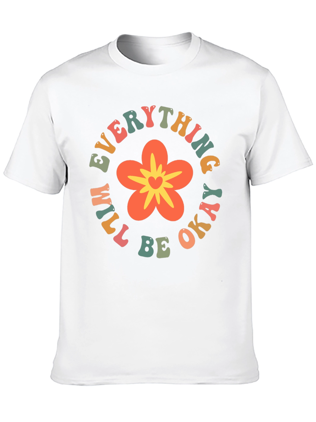 Everything Will Be Okay Flower Graphic Tee