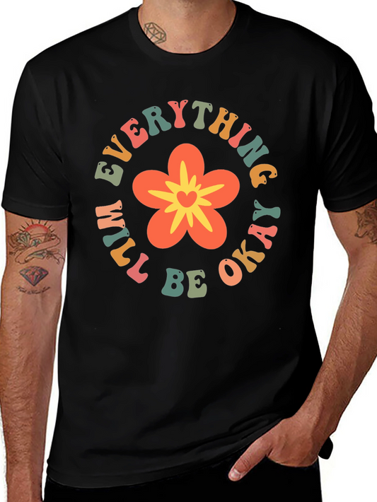 Everything Will Be Okay Flower Graphic Tee