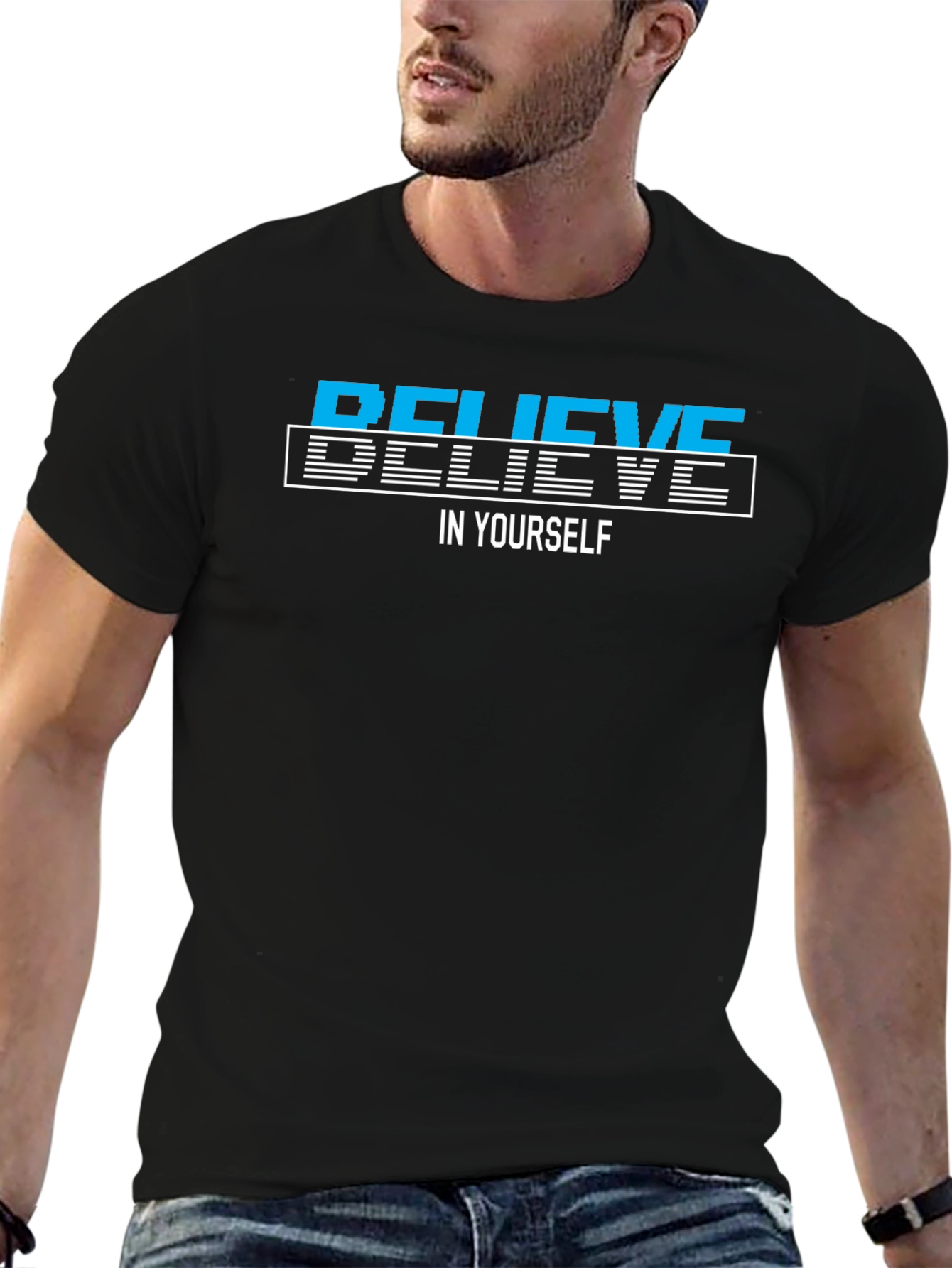 Believe in Yourself Graphic Tee - Black