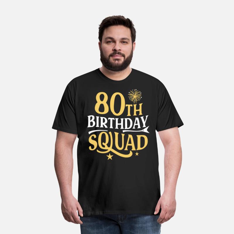 80th Birthday Squad Funny Party 80 Year Family