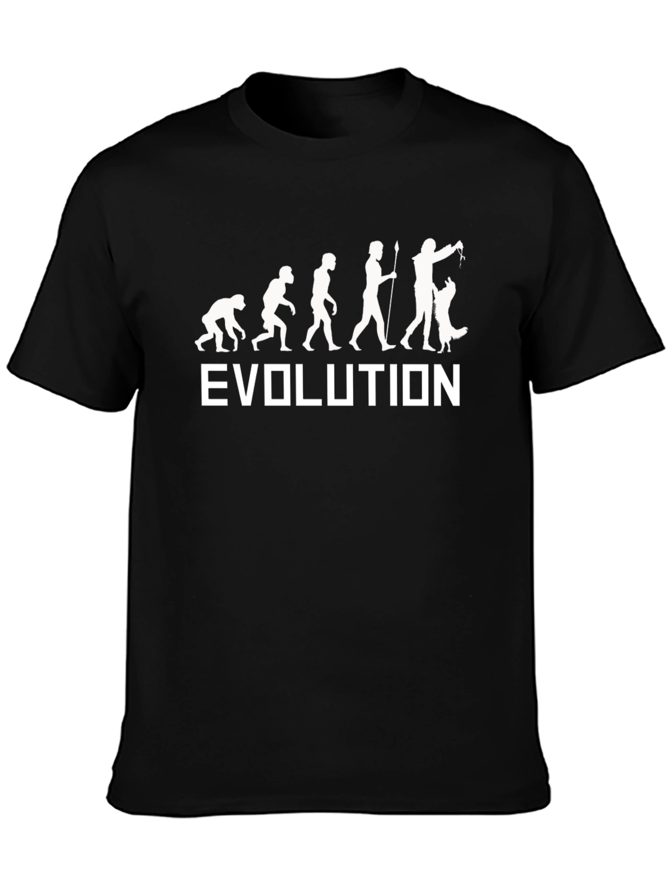 Evolution of Man & Dog T-Shirt Funny Graphic Tee