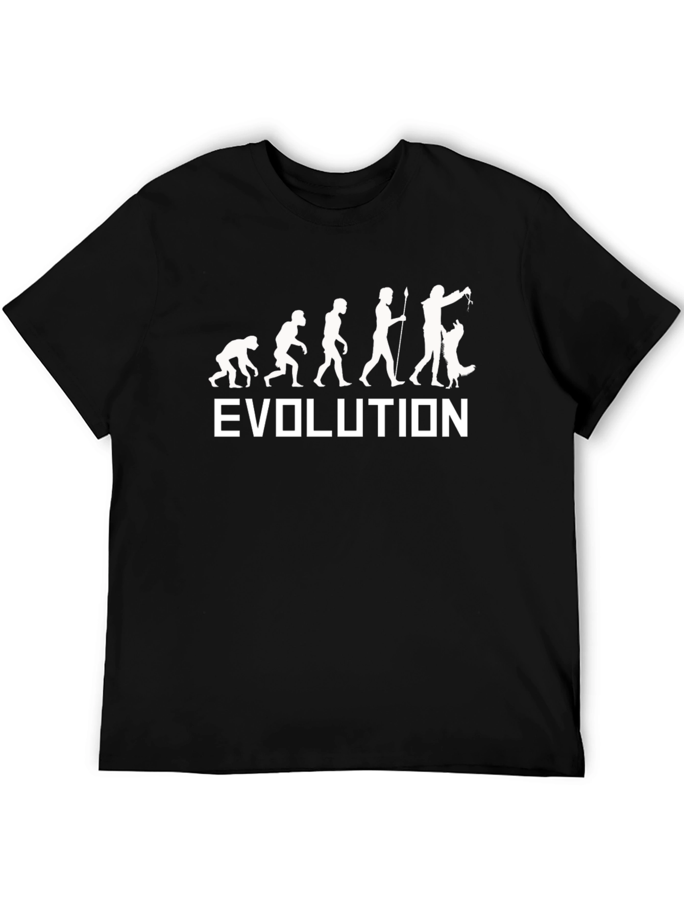 Evolution of Man & Dog T-Shirt Funny Graphic Tee