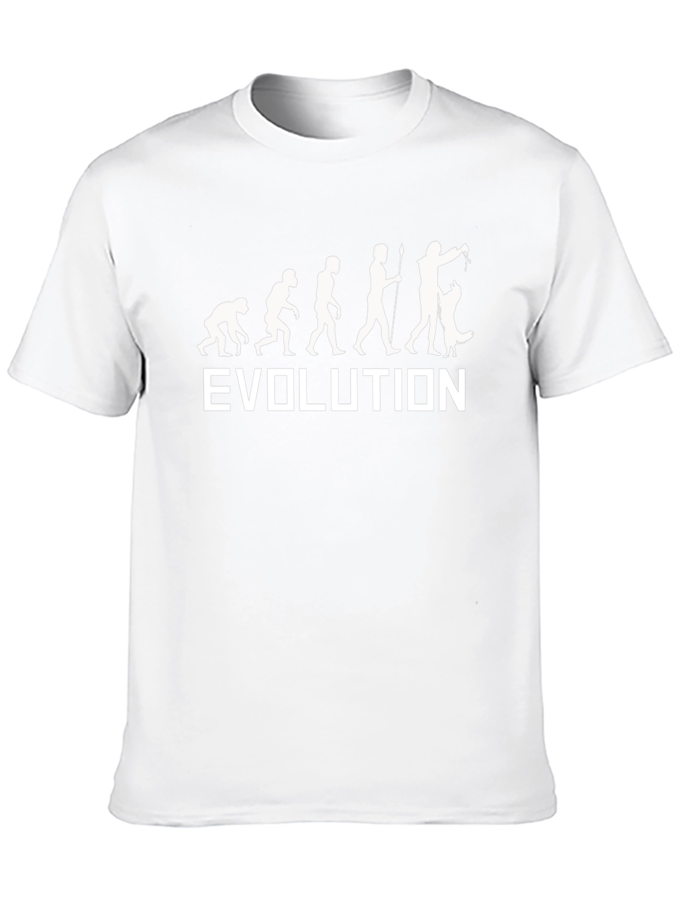 Evolution of Man & Dog T-Shirt Funny Graphic Tee