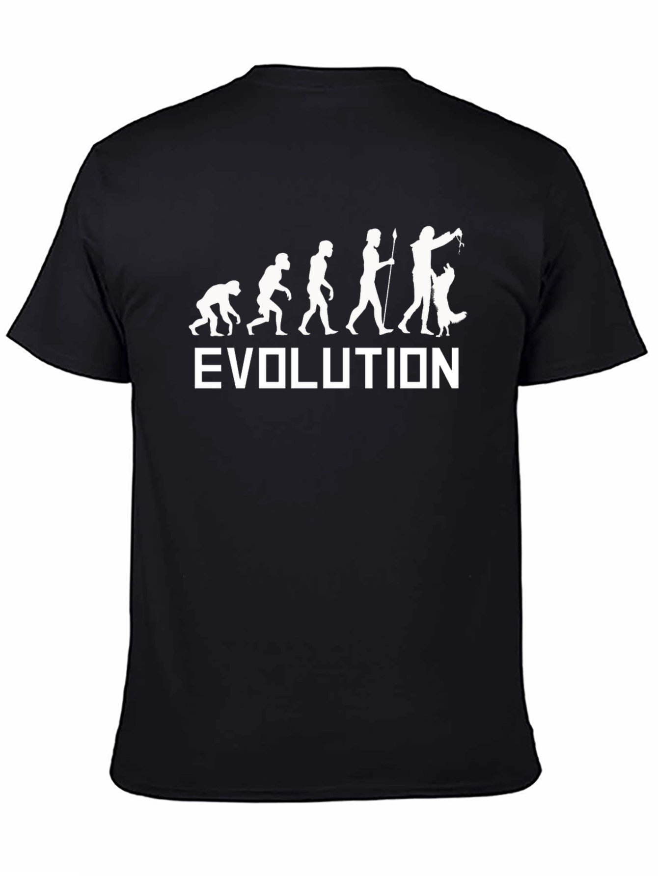 Evolution of Man & Dog T-Shirt Funny Graphic Tee