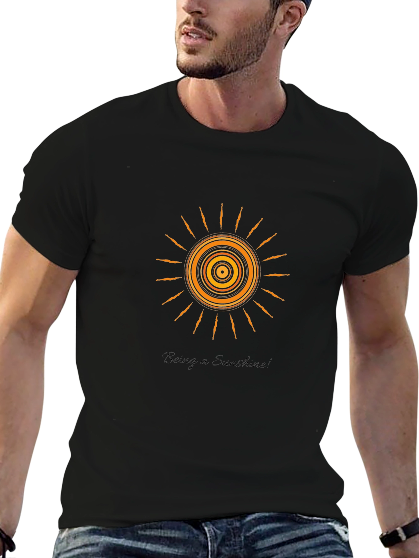 Sunshine Graphic Tee - Black Cotton Blend