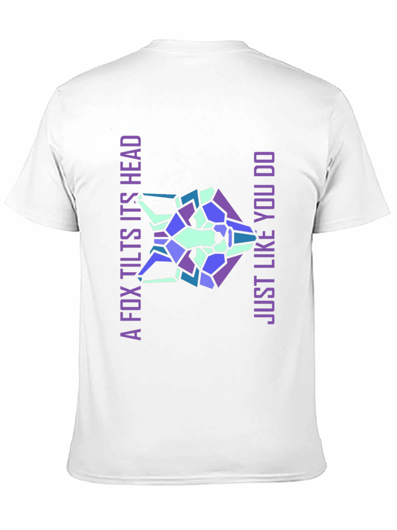 Geometric Fox Head Graphic T-Shirt