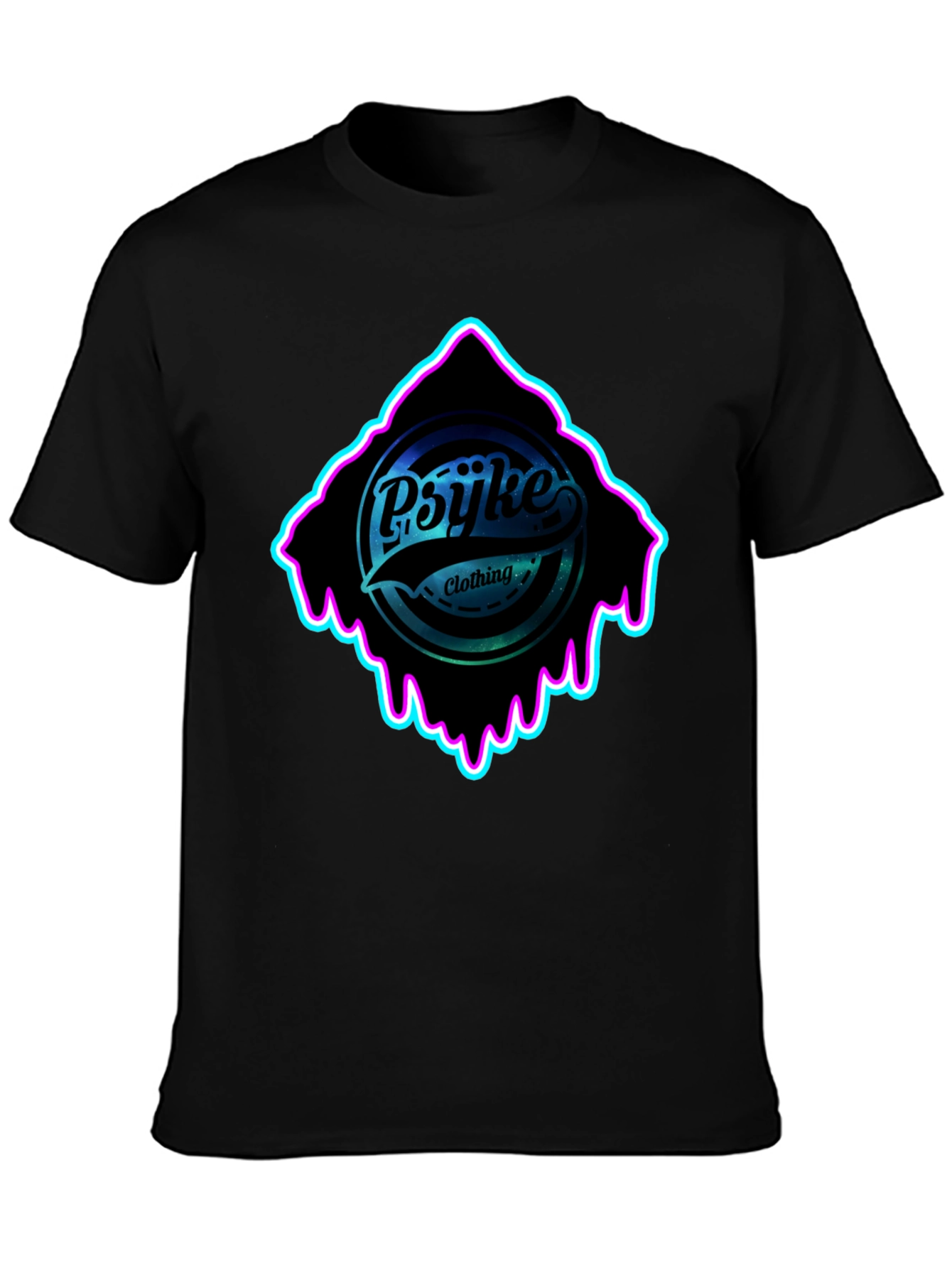 Psyke Clothing Black Graphic T-Shirt