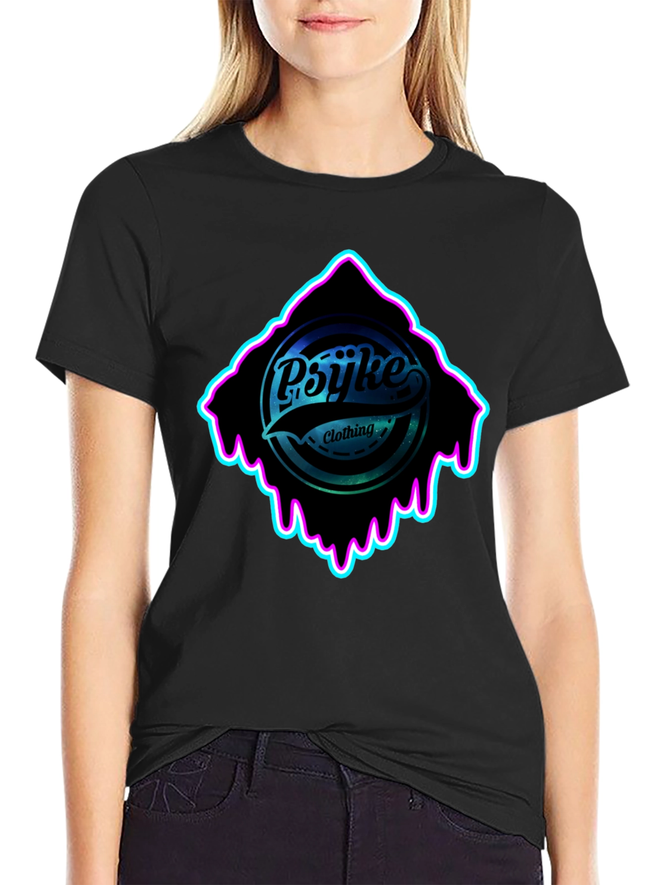 Psyke Clothing Black Graphic T-Shirt