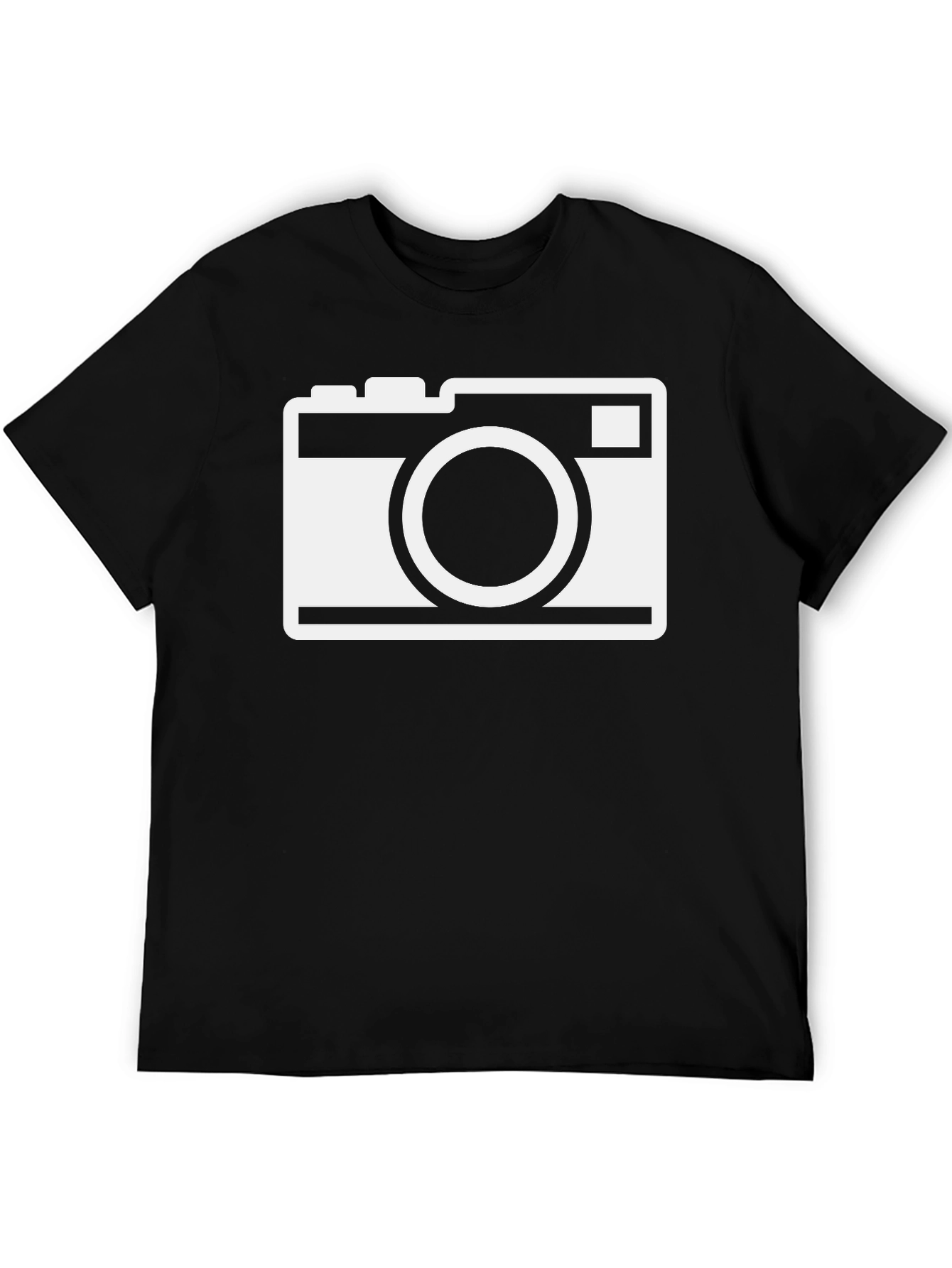 Camera Graphic Black T-Shirt - Stylish Photo Lover Tee