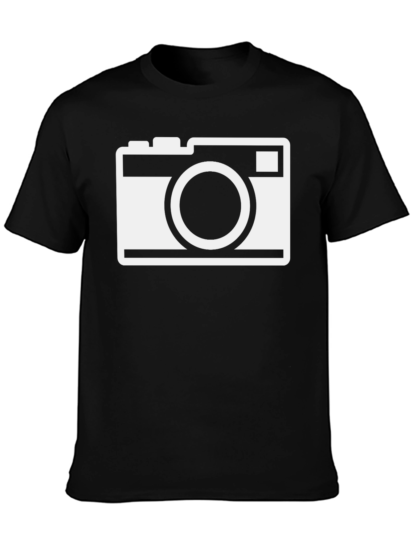 Camera Graphic Black T-Shirt - Stylish Photo Lover Tee