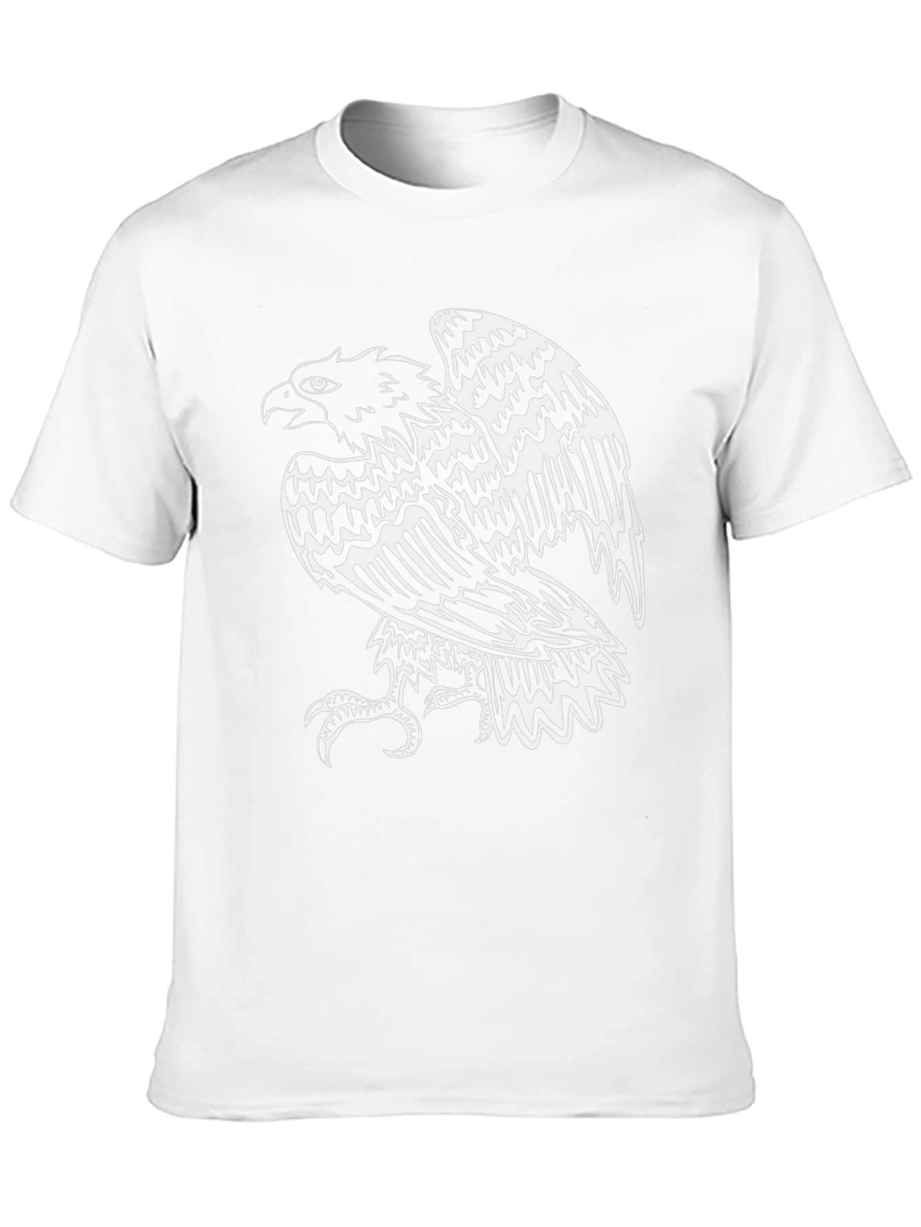 Bold Eagle Graphic Tee - Black Cotton T-Shirt