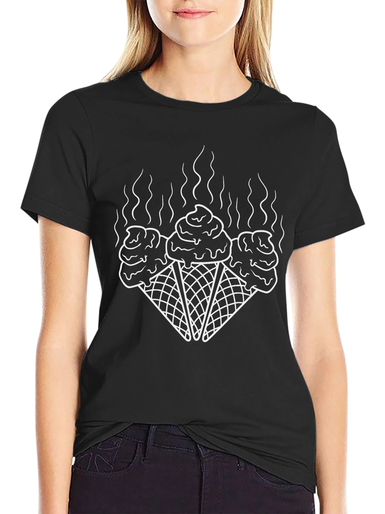 Cool Ice Cream Cones Graphic T-Shirt