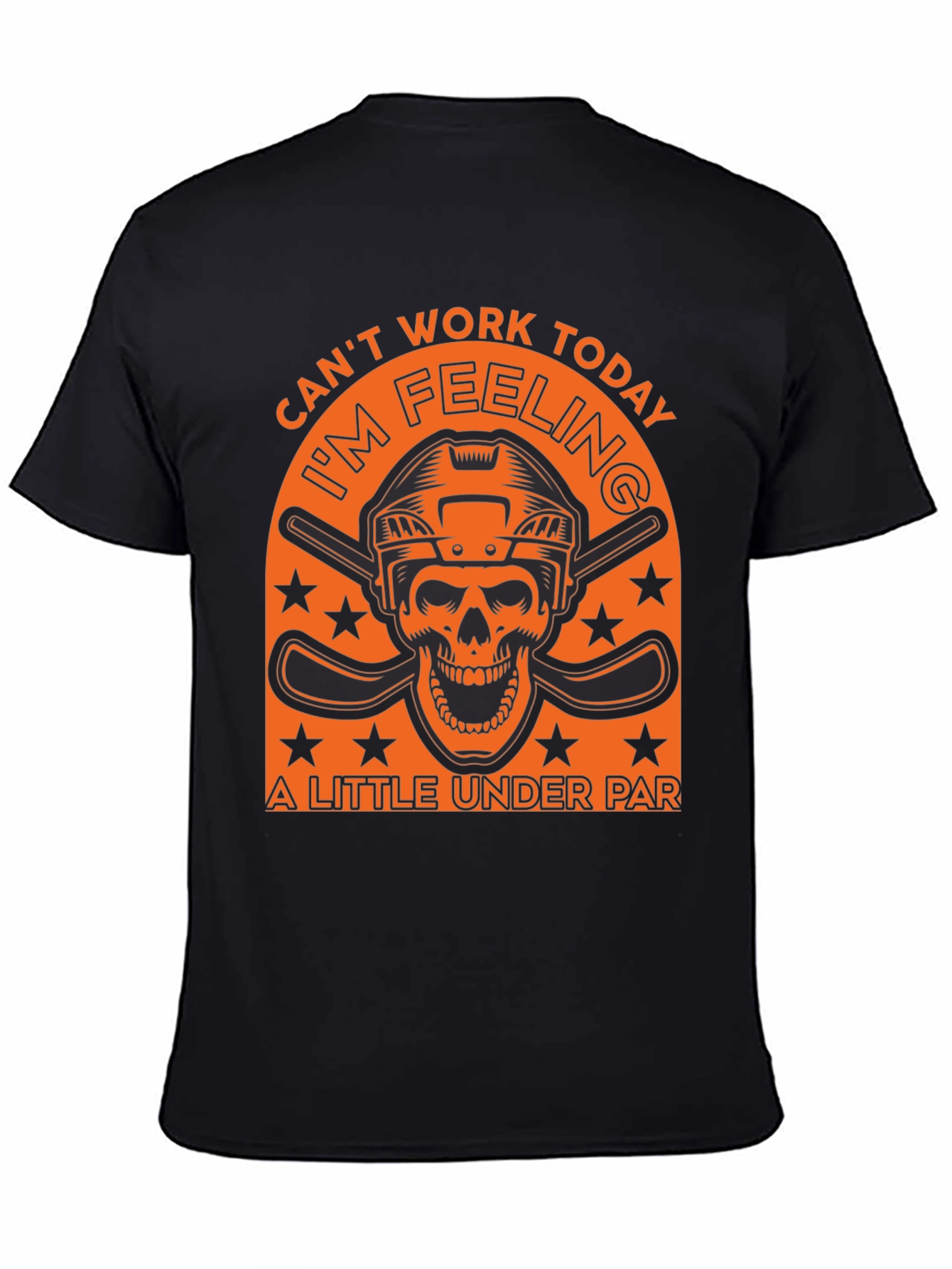 Cant Work Today Hockey Skull T-Shirt