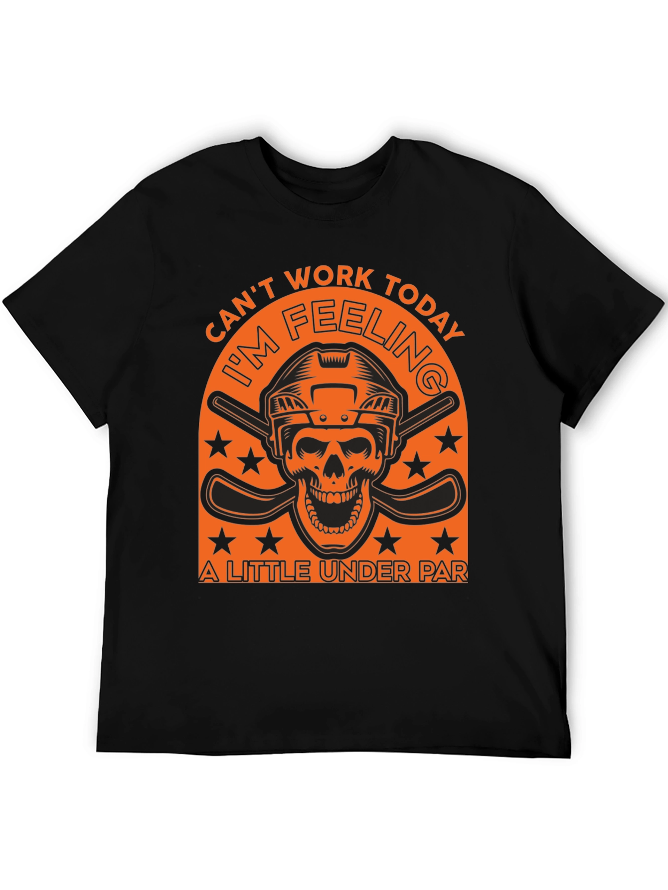 Cant Work Today Hockey Skull T-Shirt