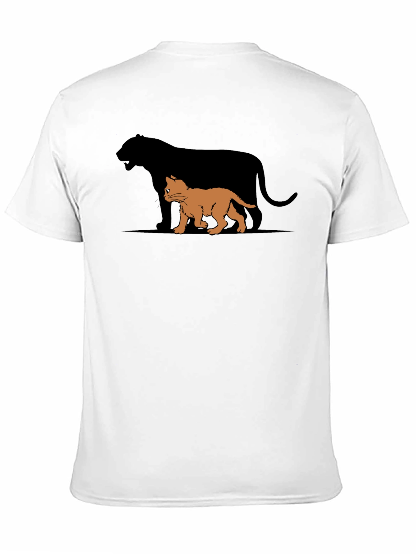 Kitten Shadow Black T-Shirt - Mens Tee Graphic Print