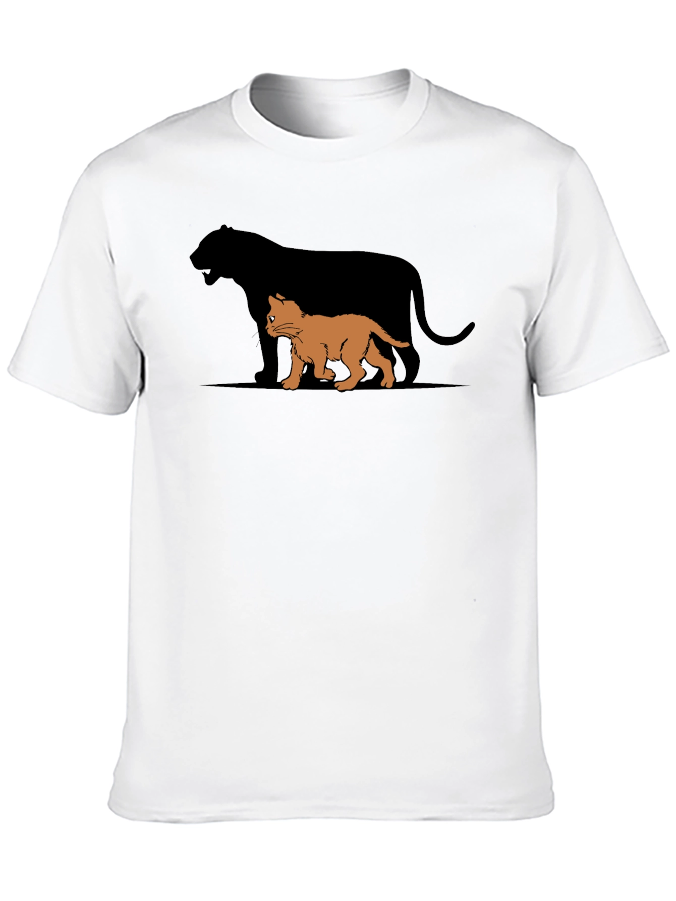 Kitten Shadow Black T-Shirt - Mens Tee Graphic Print