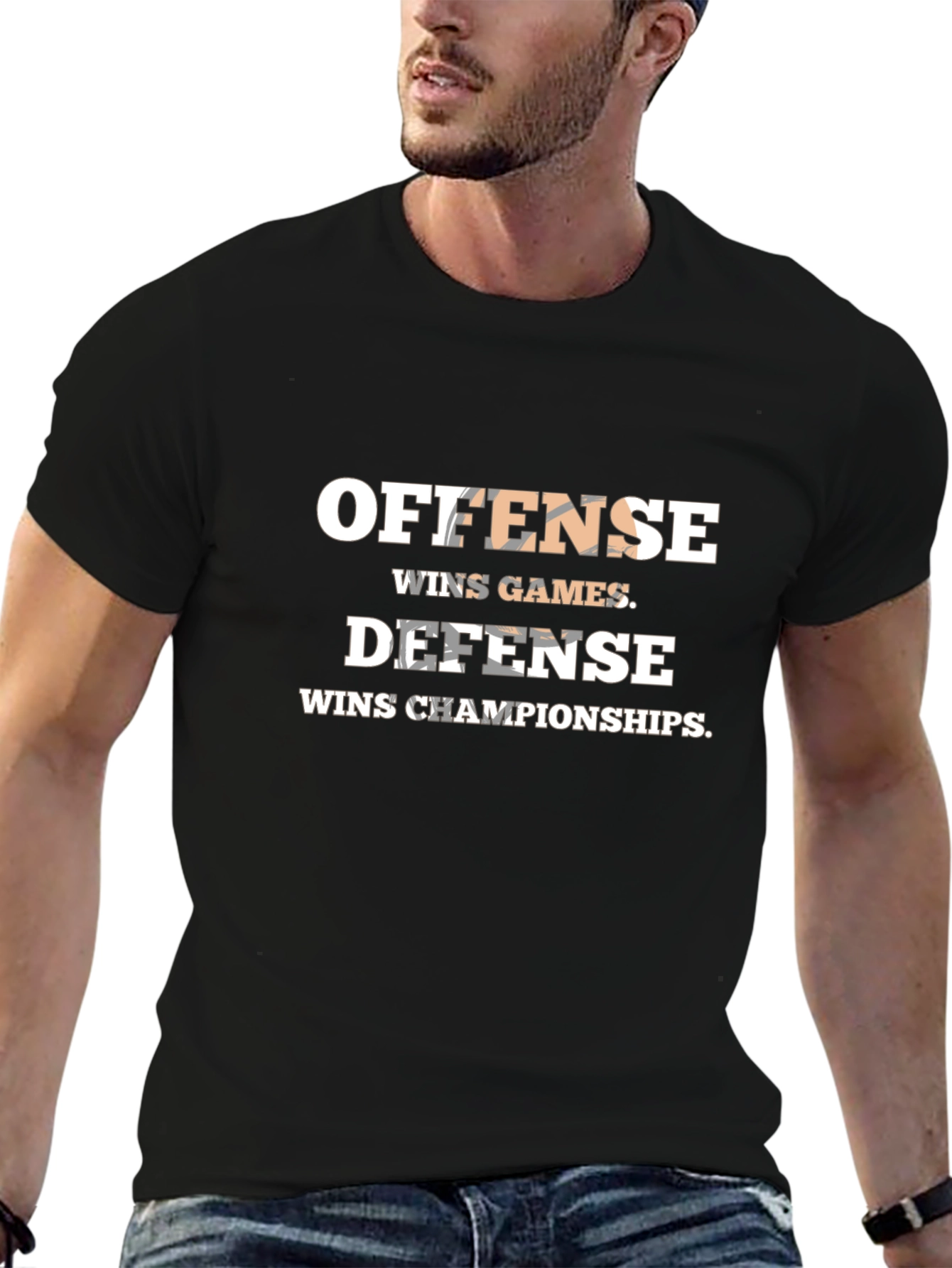 Offense Wins Games Defense Wins Championships T-Shirt