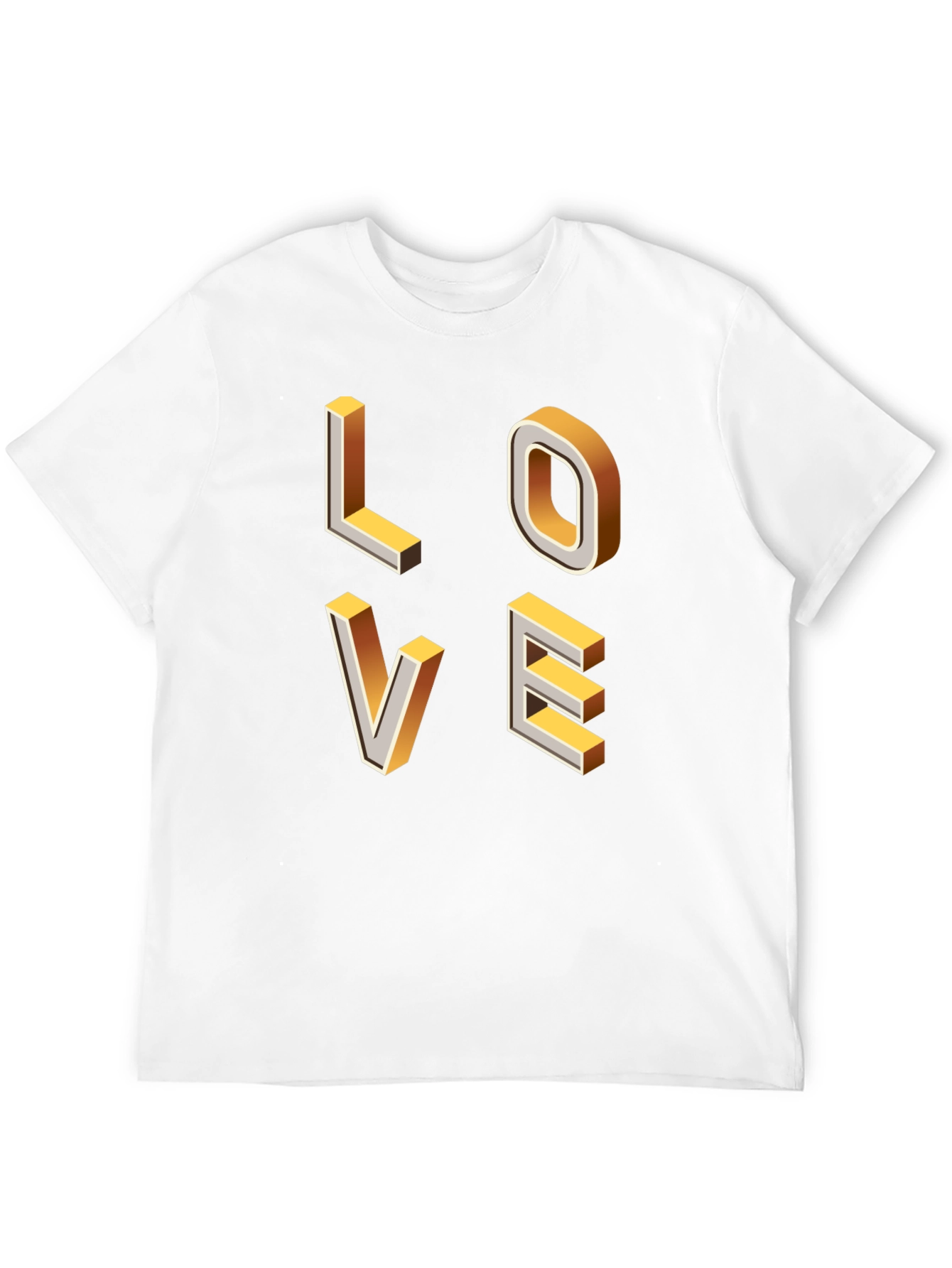 Trendy 3D Love Graphic Black T-Shirt