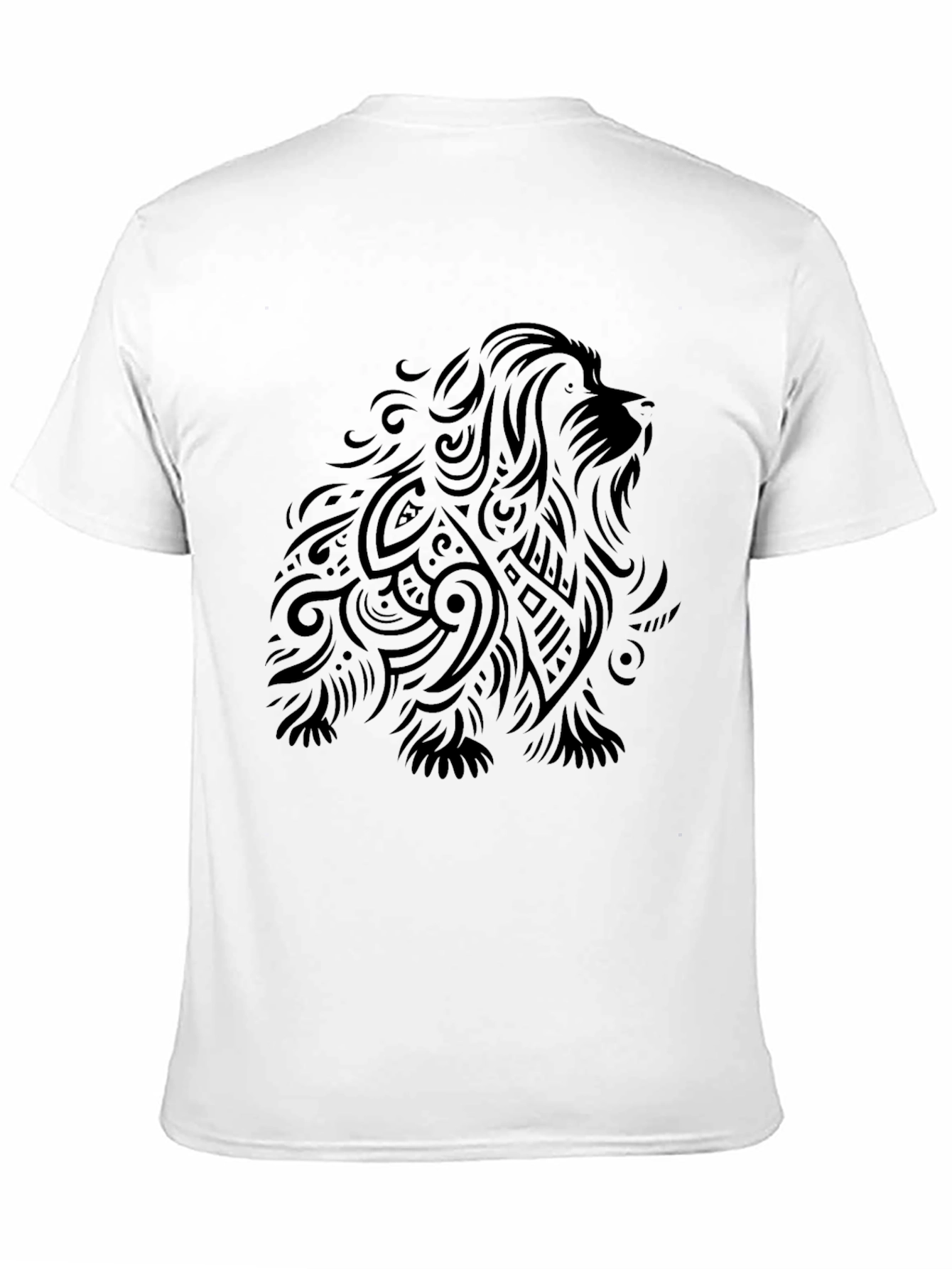 Tribal Lion Graphic Black T-Shirt