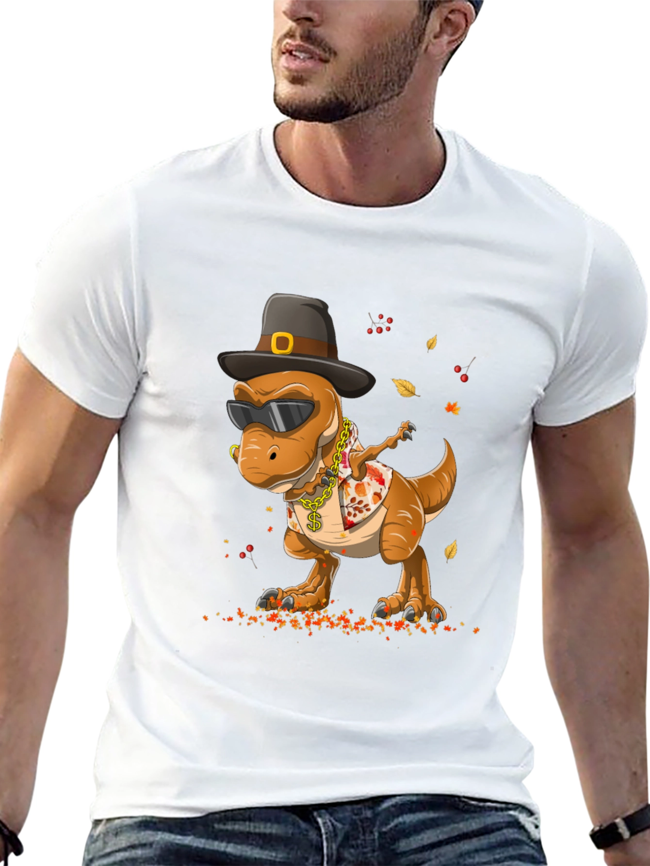 Thanksgiving T-Rex Graphic Tee
