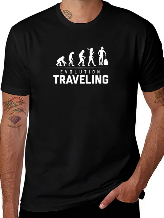 Evolution of Traveling Graphic T-Shirt
