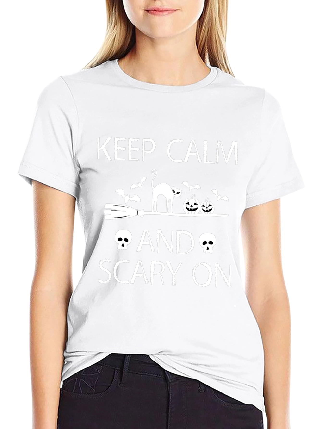Keep Calm and Scary On Halloween T-Shirt