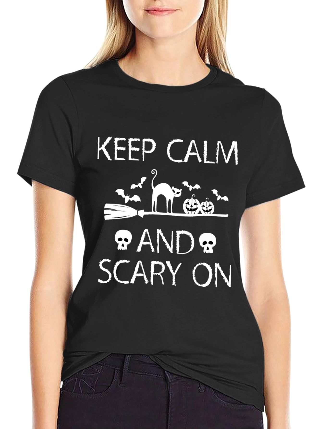 Keep Calm and Scary On Halloween T-Shirt