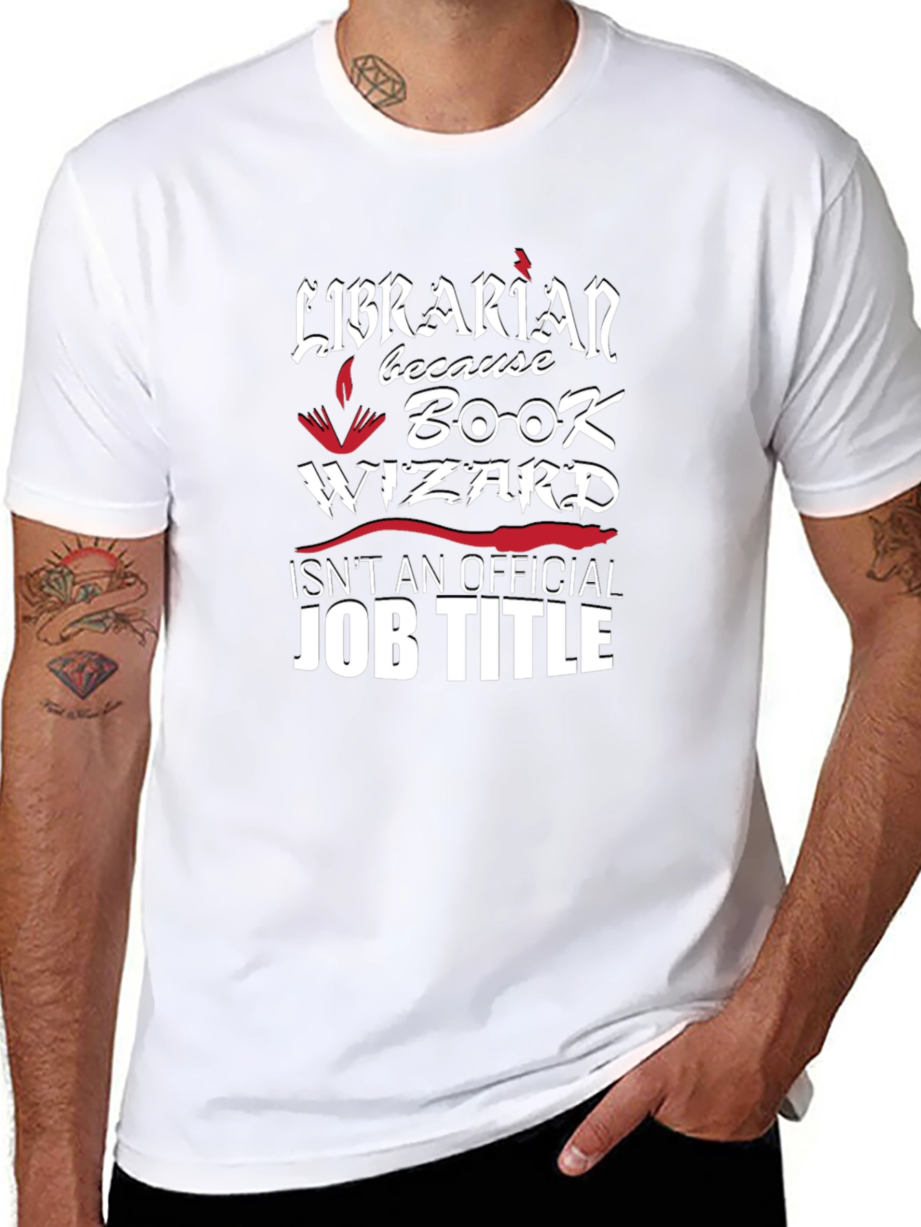 Librarian Book Wizard Graphic Novelty T-Shirt