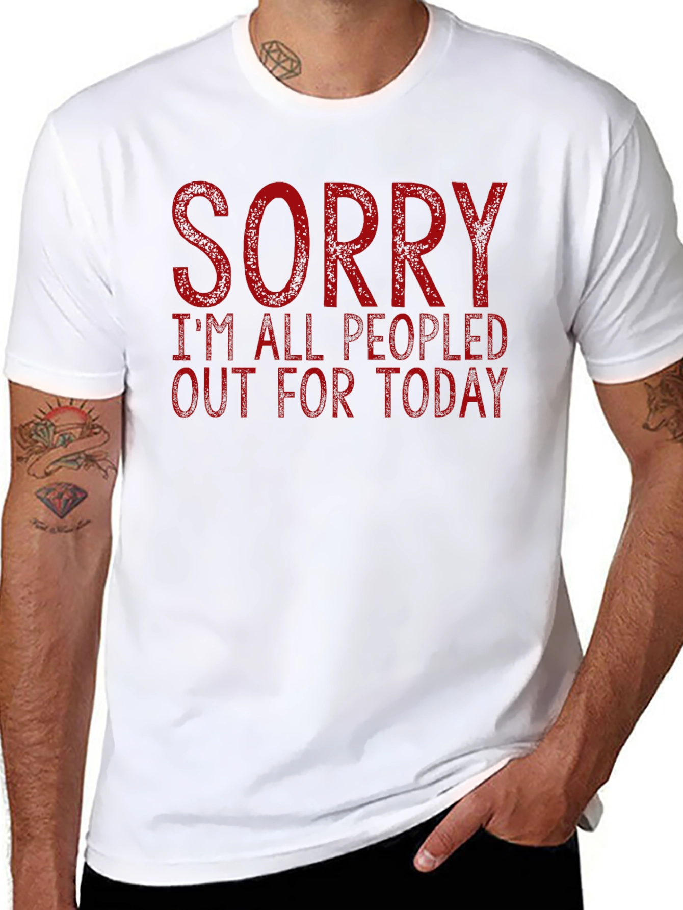 Sorry Im All Peopled Out Today Graphic Tee