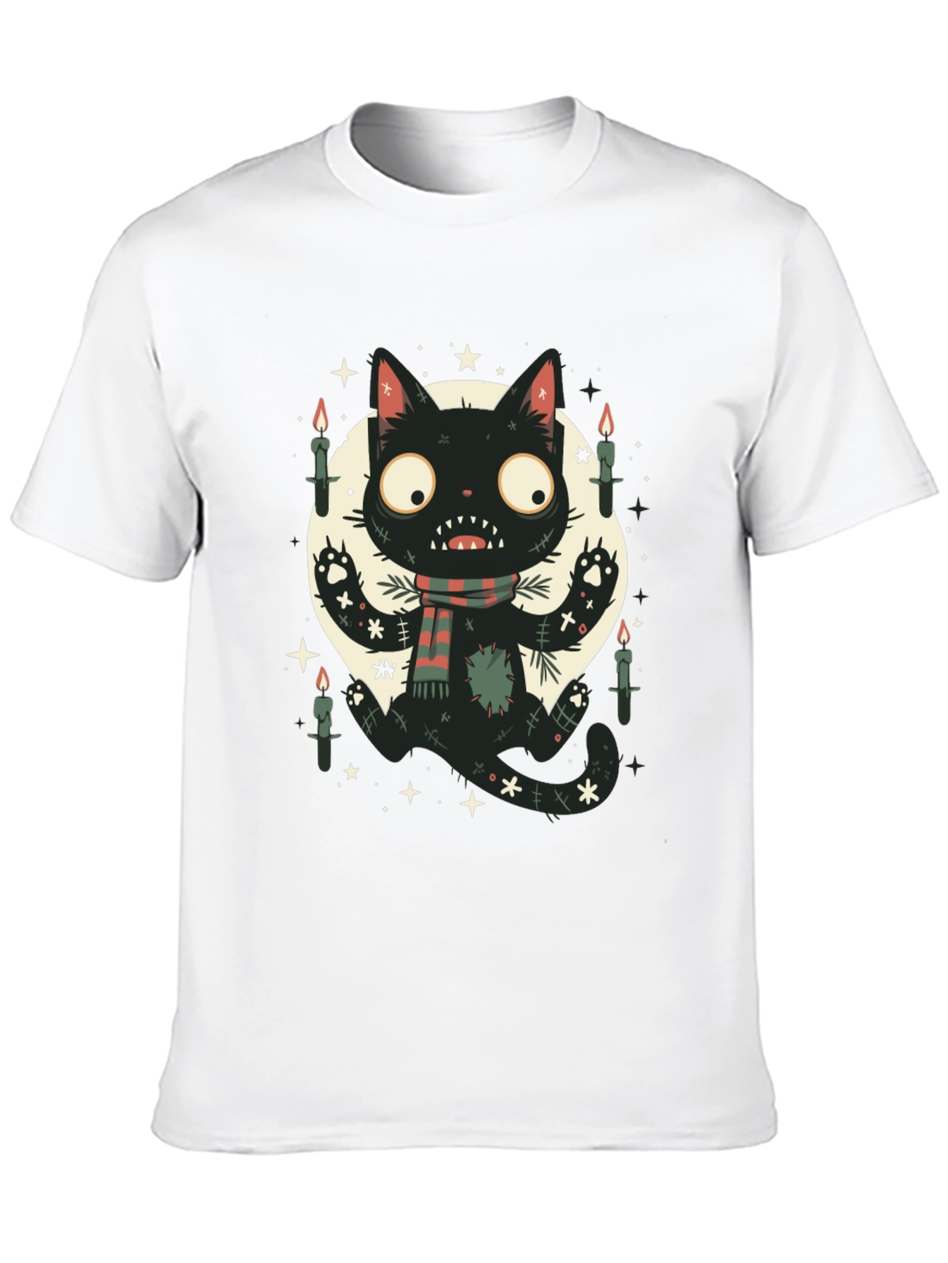 Spooky Black Cat Graphic Tee